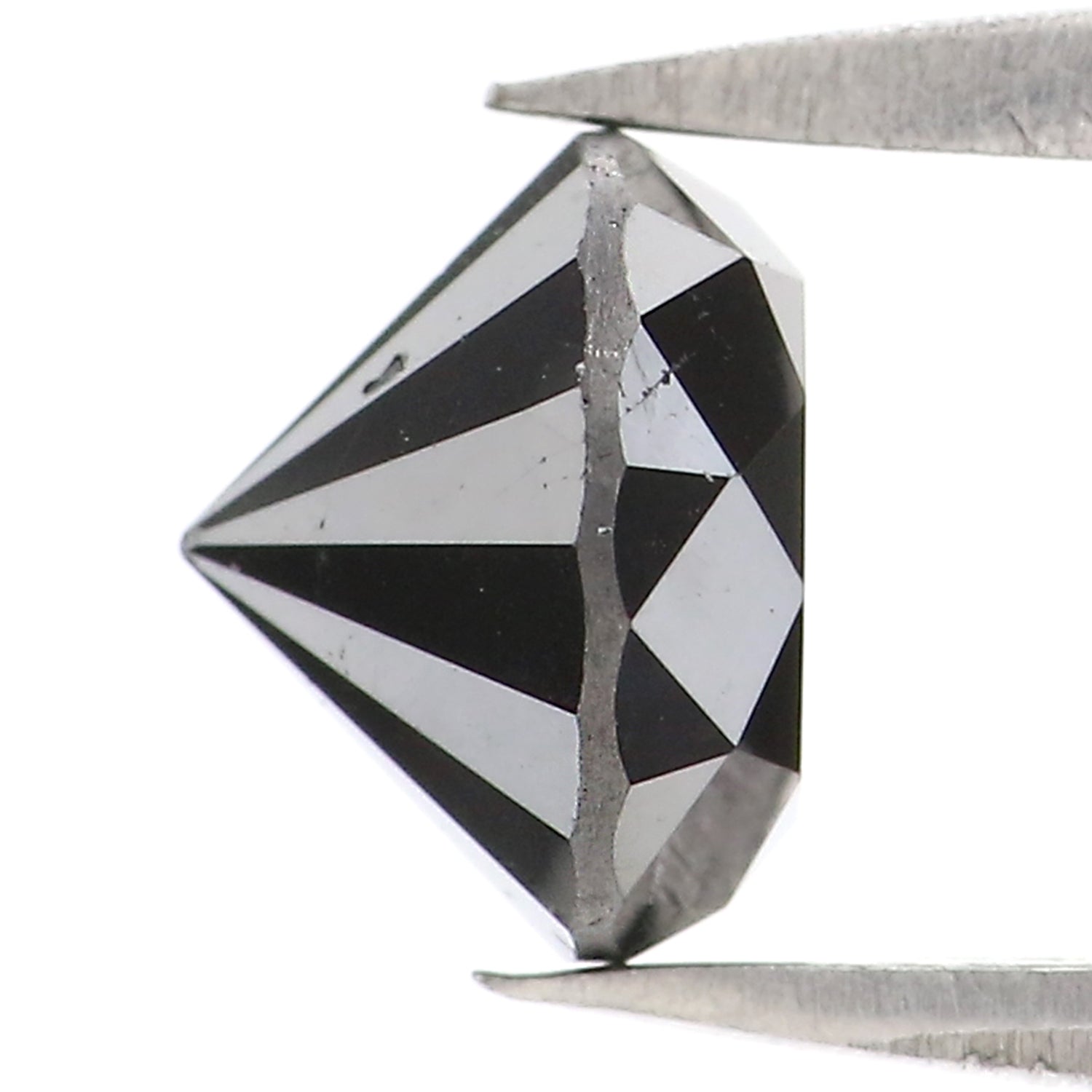 1.43 Ct Natural Loose Round Shape Diamond Black Color Diamond 6.55 MM Natural Loose Diamond Black Color Round Brilliant Cut Diamond LC14