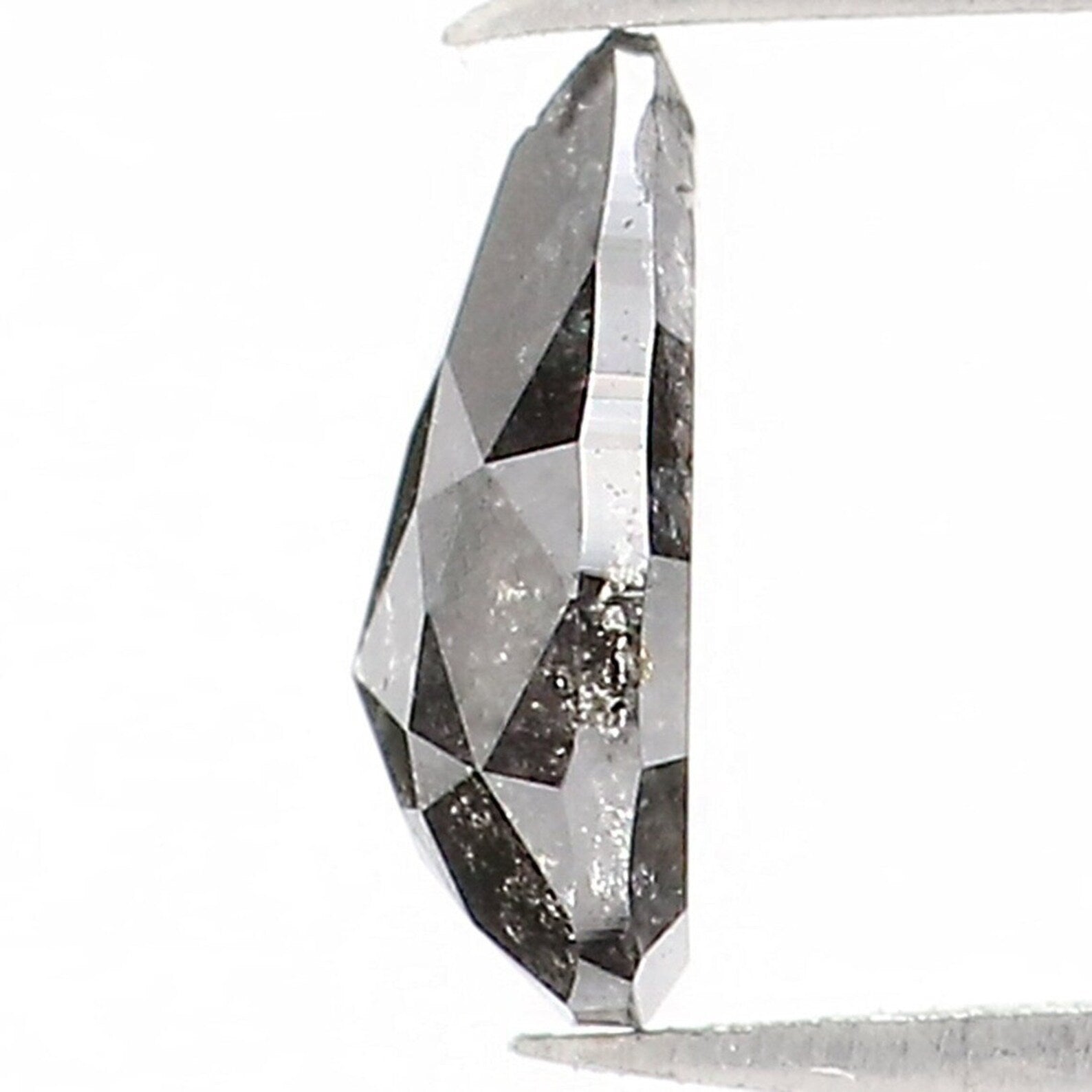 0.31 CT Natural Loose Pear Shape Diamond Salt And Pepper Diamond 5.60 MM Natural Loose Black Grey Color Pear Rose Cut Diamond NQ1546