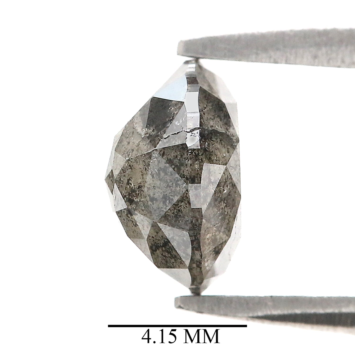 1.71 Ct Natural Loose Round Rose Cut Diamond Black Color Rose Cut Diamond 7.20 MM Natural Loose Salt And Pepper Rose Cut Diamond QL1198