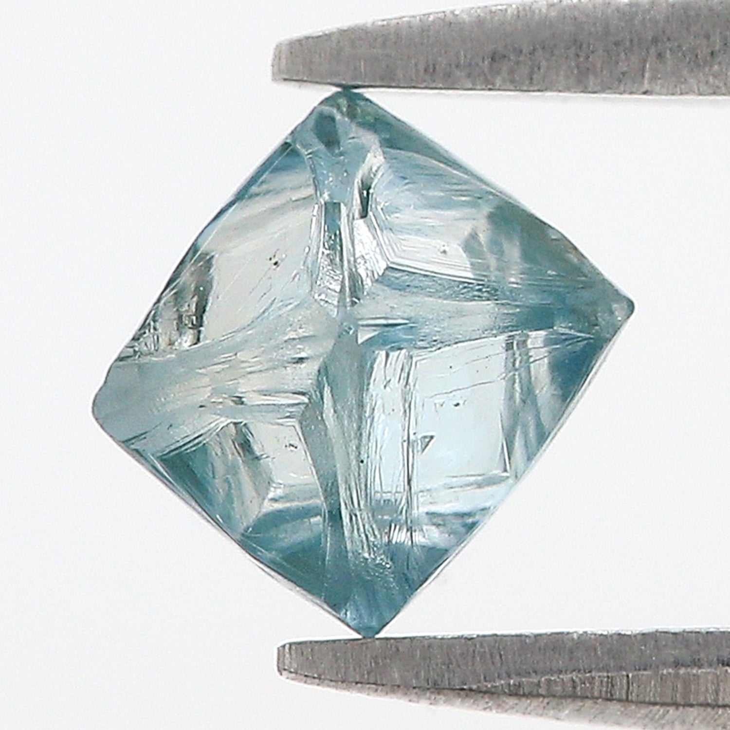 1.36 CT Natural Loose Rough Shape Diamond Blue Color Rough Uncut Diamond 6.80 MM Natural Loose Blue Color Rough Irregular Cut Diamond L3498
