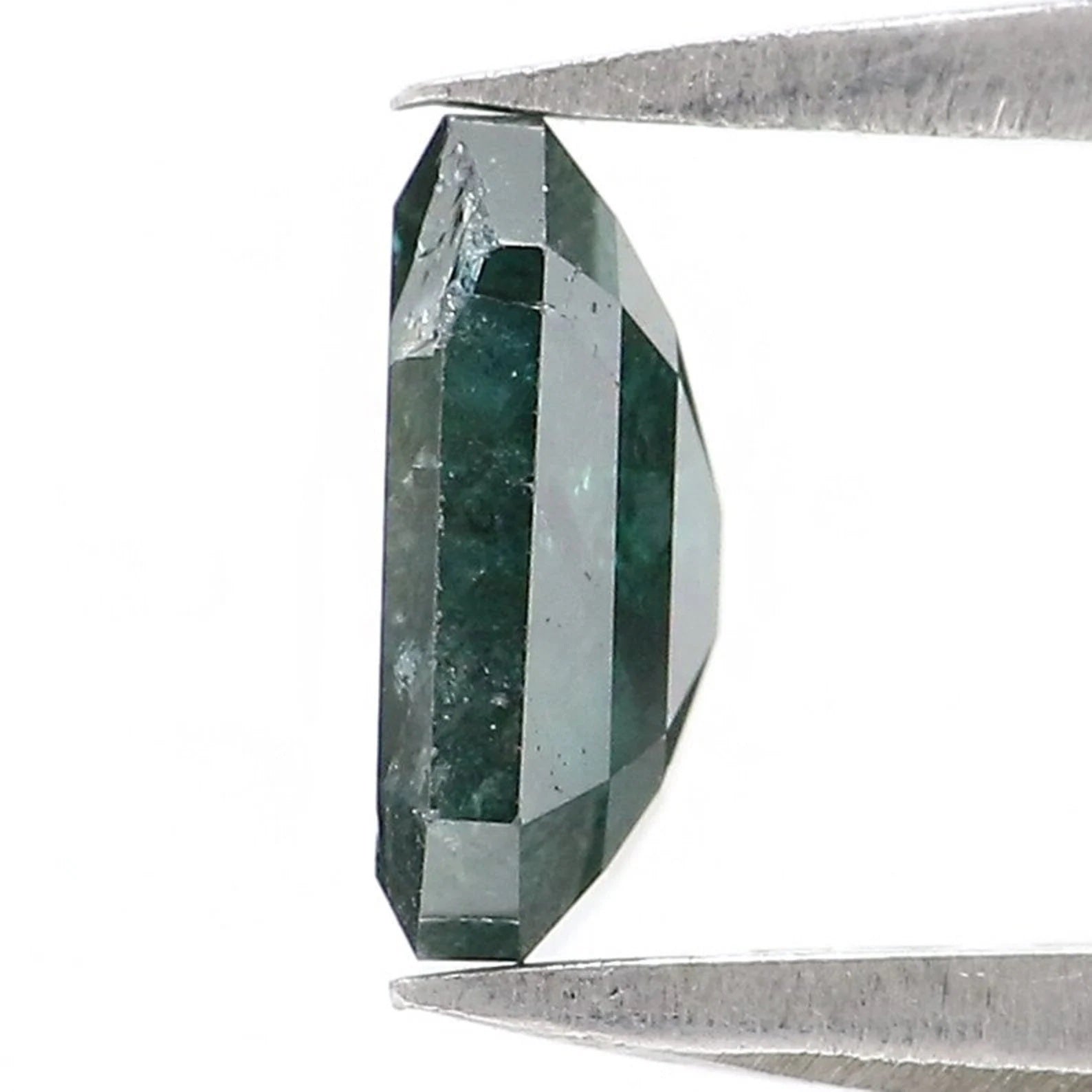 1.04 CT Natural Loose Emerald Shape Diamond Blue Color Emerald Diamond 6.60 MM Natural Diamond Green Color Emerald Rose Cut Diamond QN9396