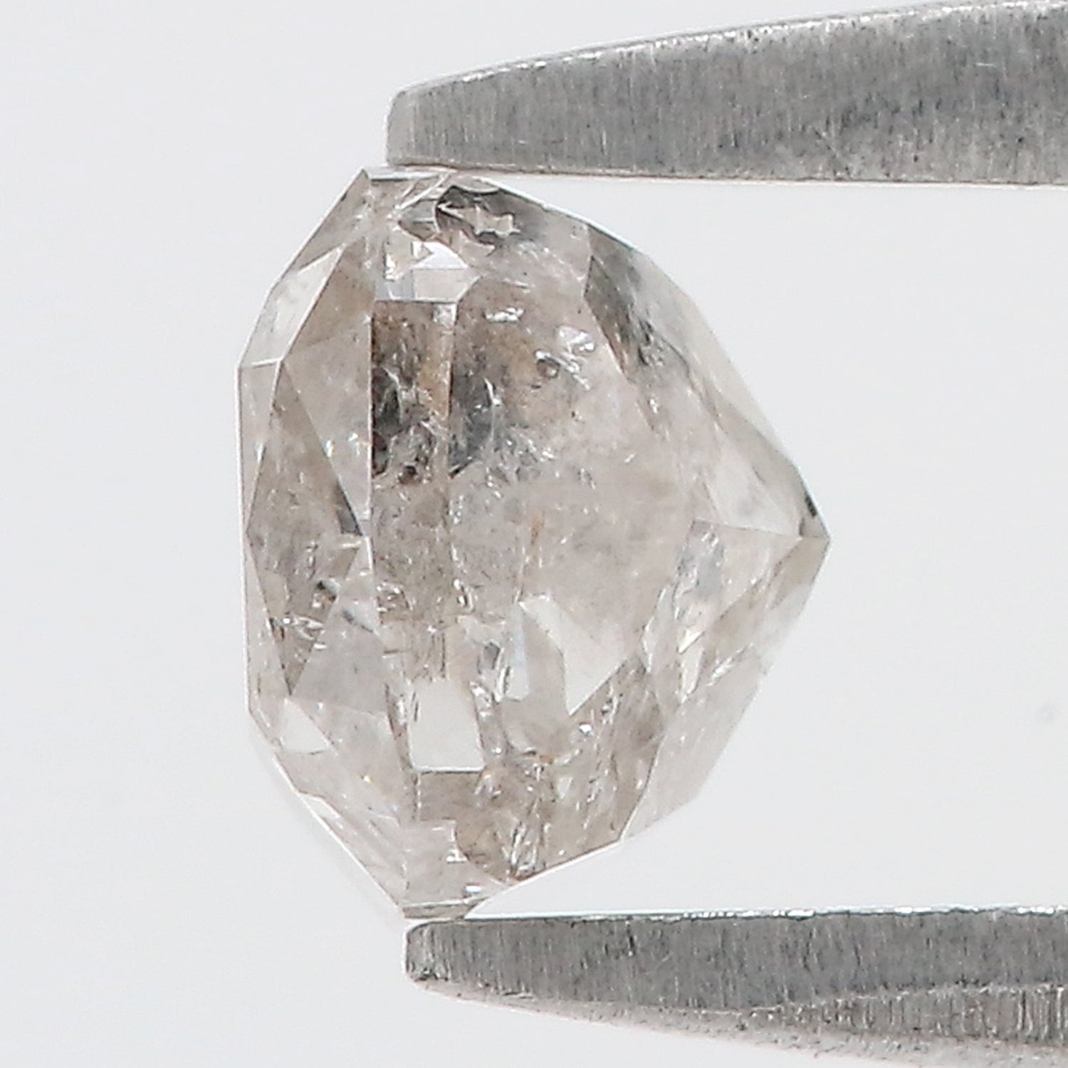 0.97 CT Natural Loose Cushion Shape Diamond Salt And Pepper Cushion Diamond 5.20 MM Natural Grey Color Cushion Brilliant Cut Diamond LQ7410
