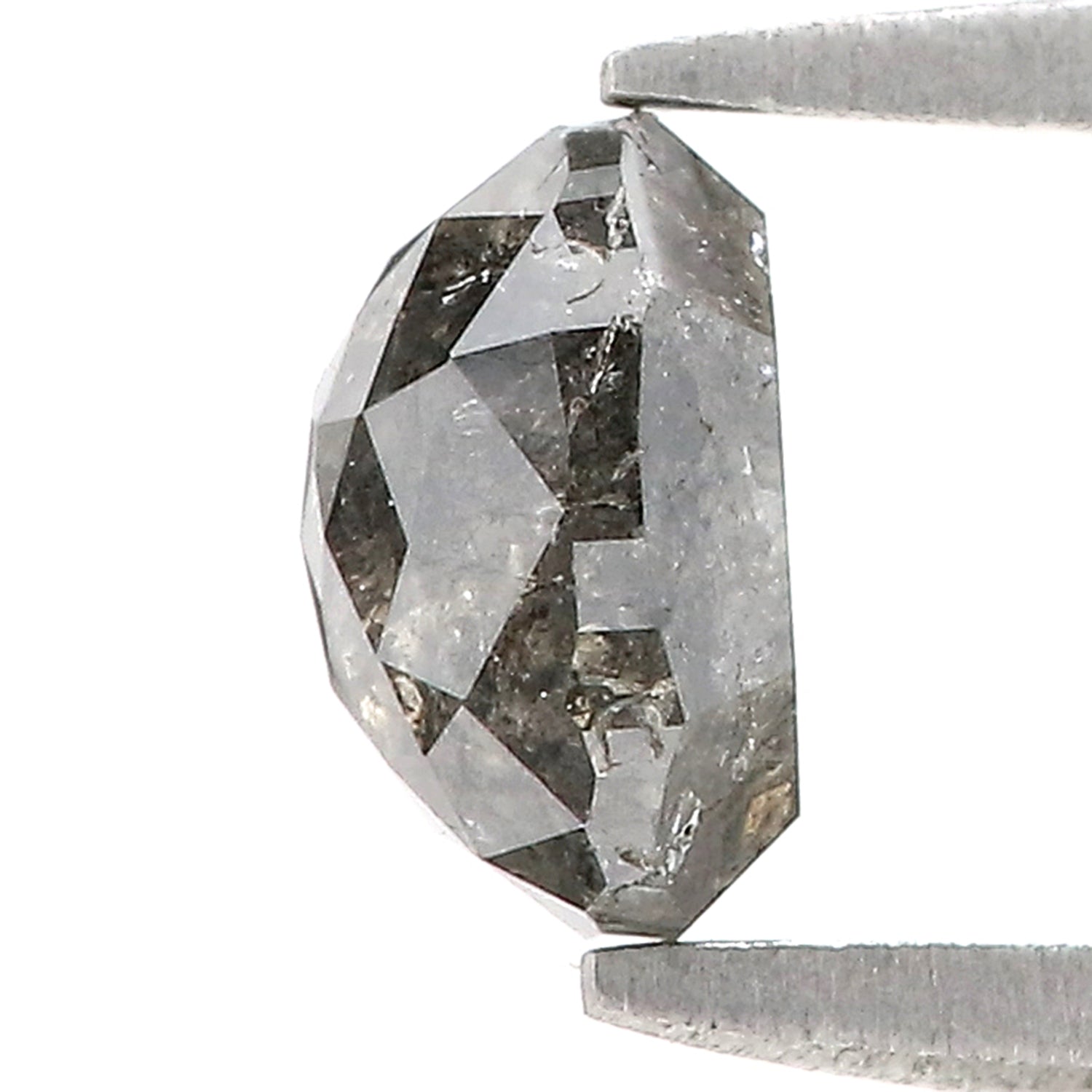 1.32 CT Natural Loose Cushion Shape Diamond Salt And Pepper Cushion Cut Diamond 6.40 MM Natural Black Grey Cushion Rose Cut Diamond LQ8793