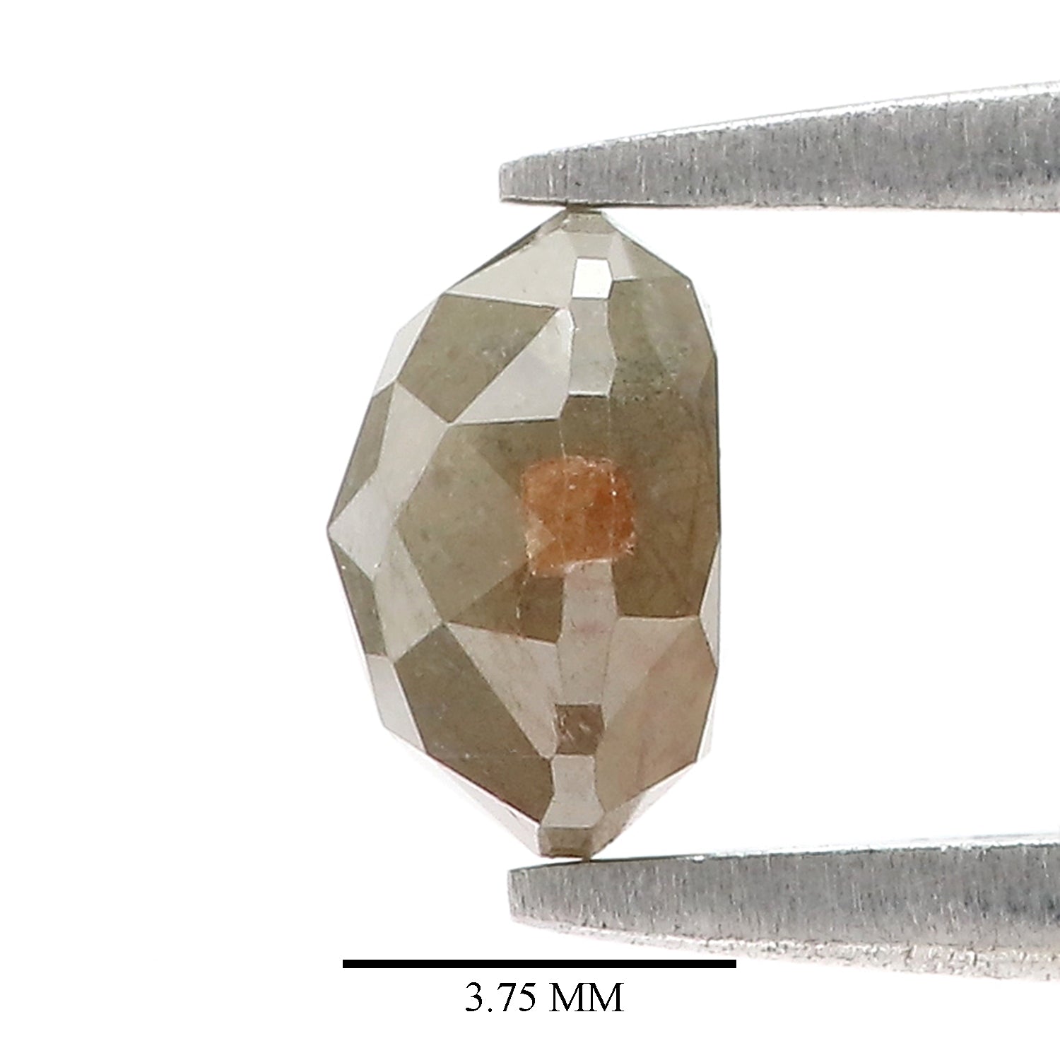 Natural Oval Diamond 1.12 CT Loose Rose Cut Grey Stone 6.35 MM Rustic Diamond For Custom Engagement Ring L3623