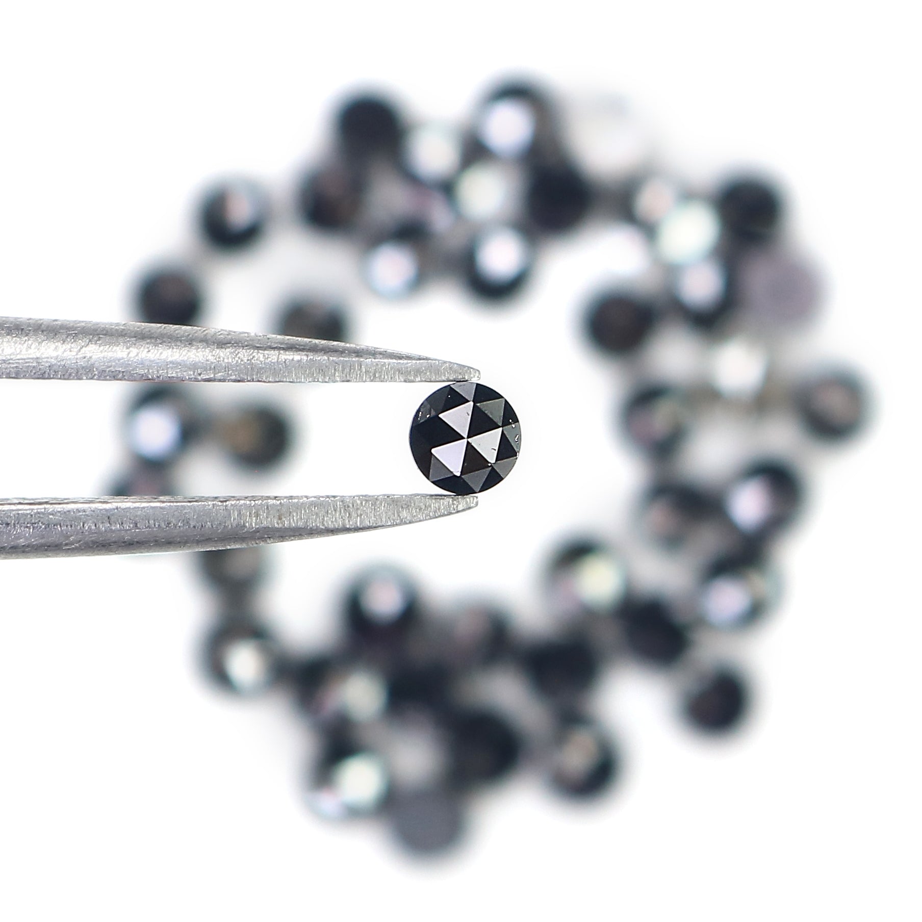 4.36 CT Natural Loose Round Rose Cut Diamond Black Color Round Shape Diamond 2.90 MM Natural Loose Black Color Round Rose Cut Diamond LQ1766