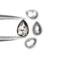 Natural Loose Pear Diamond, Salt And Pepper Pear Diamond, Natural Loose Diamond, Pear Rose Cut Diamond, 0.63 CT Pear Cut Diamond L2893