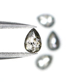 Natural Loose Pear Diamond, Salt And Pepper Pear Diamond, Natural Loose Diamond, Pear Rose Cut Diamond, 0.63 CT Pear Cut Diamond L2893
