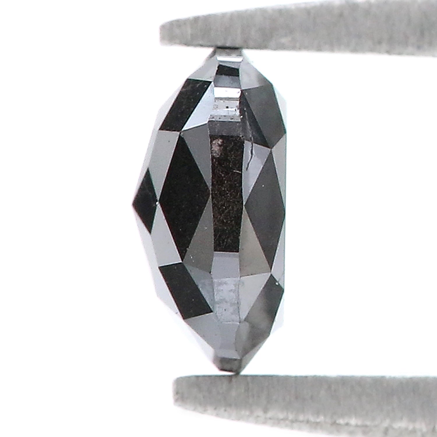 0.78 CT Natural Loose Oval Shape Diamond Black Oval Rose Cut Diamond 5.95 MM Natural Loose Black Color Oval Shape Rose Cut Diamond QK2517
