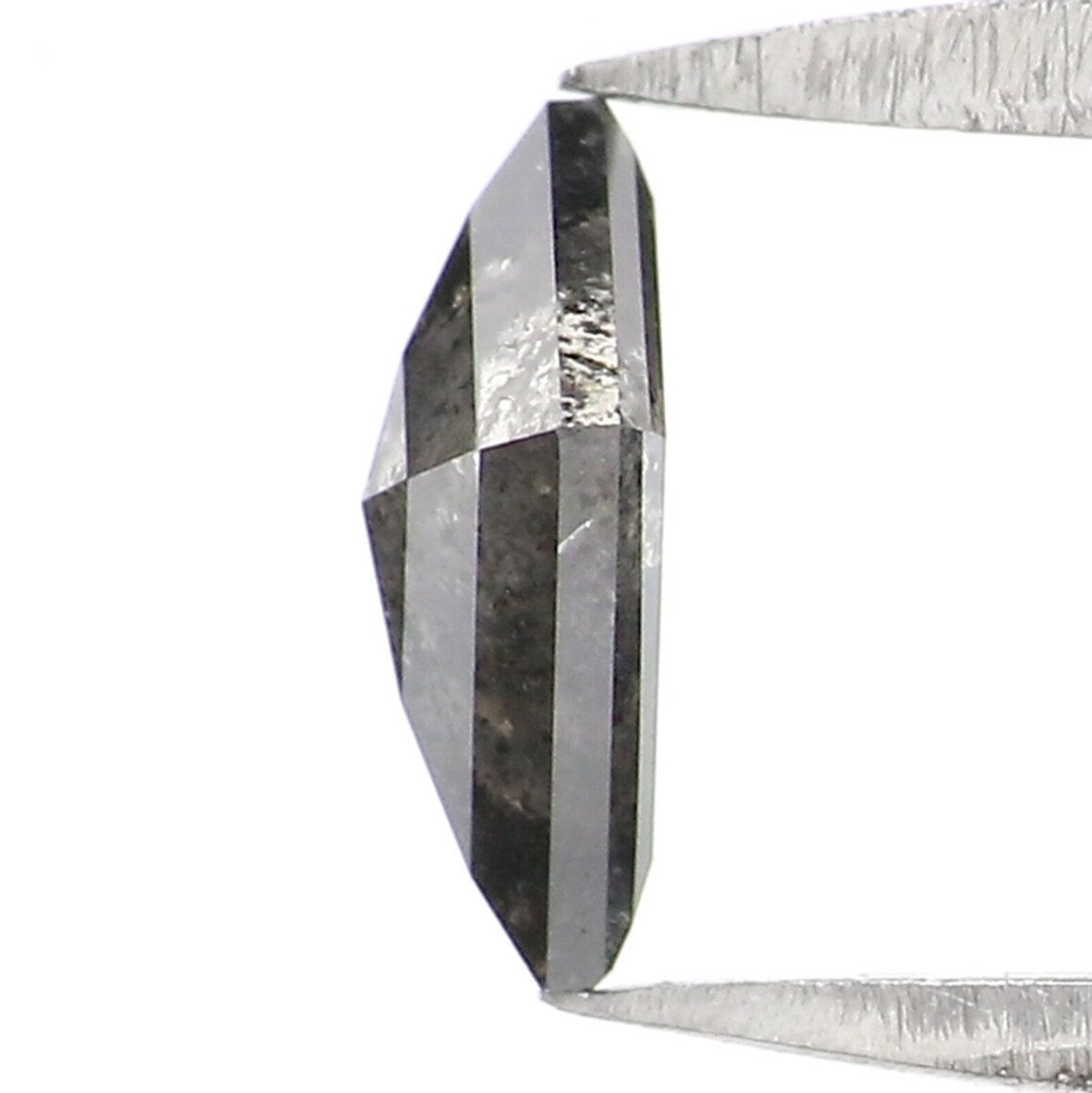 0.44 CT Natural Loose Kite Cut Diamond Salt And Pepper Diamond 6.75 MM Natural Loose Diamond Black Grey Color Kite Rose Cut Diamond NQ2167