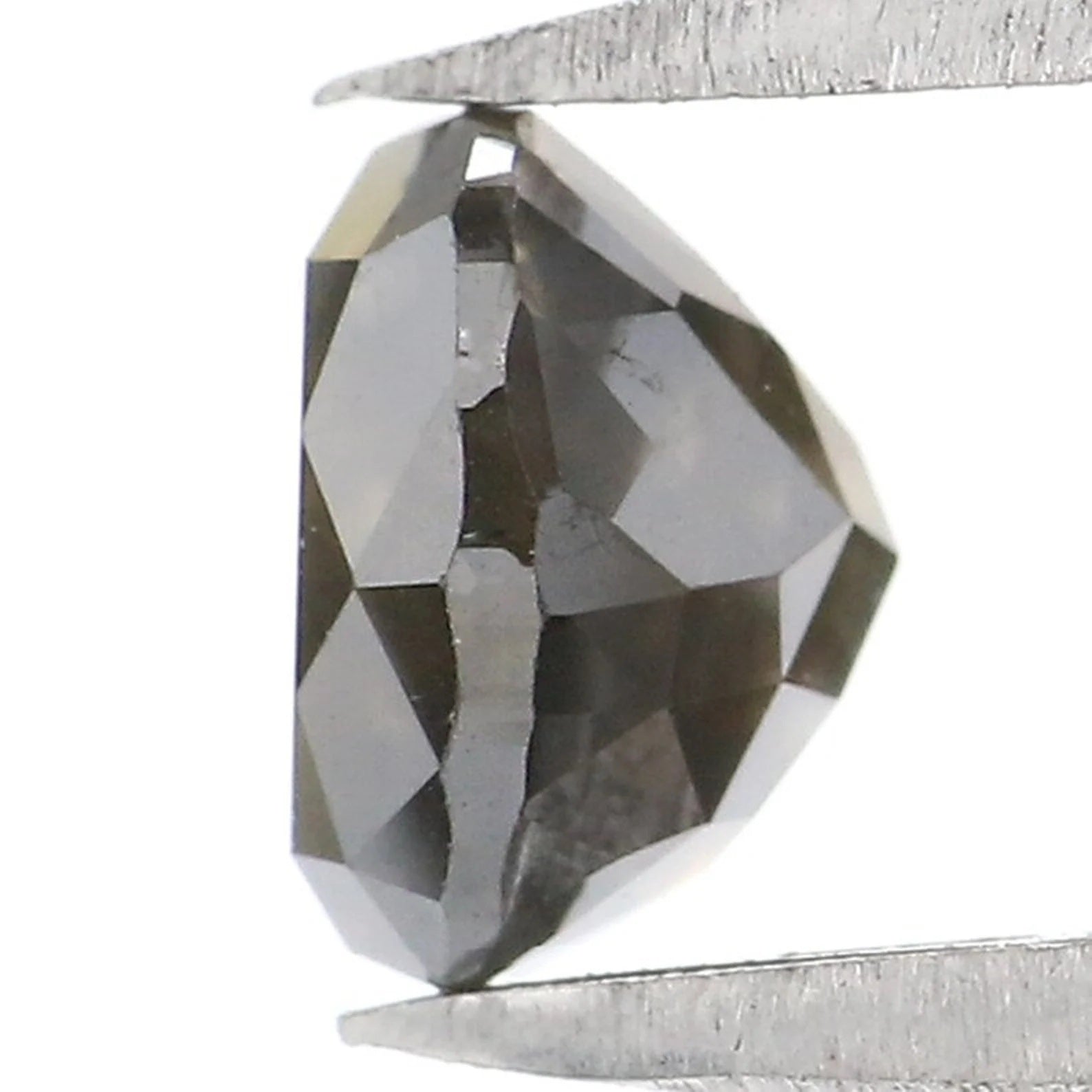 1.21 CT Natural Loose Heart Shape Diamond Green Black Color Heart Diamond 6.00 MM Natural Loose Diamond Heart Shape Rose Cut Diamond NQ7541
