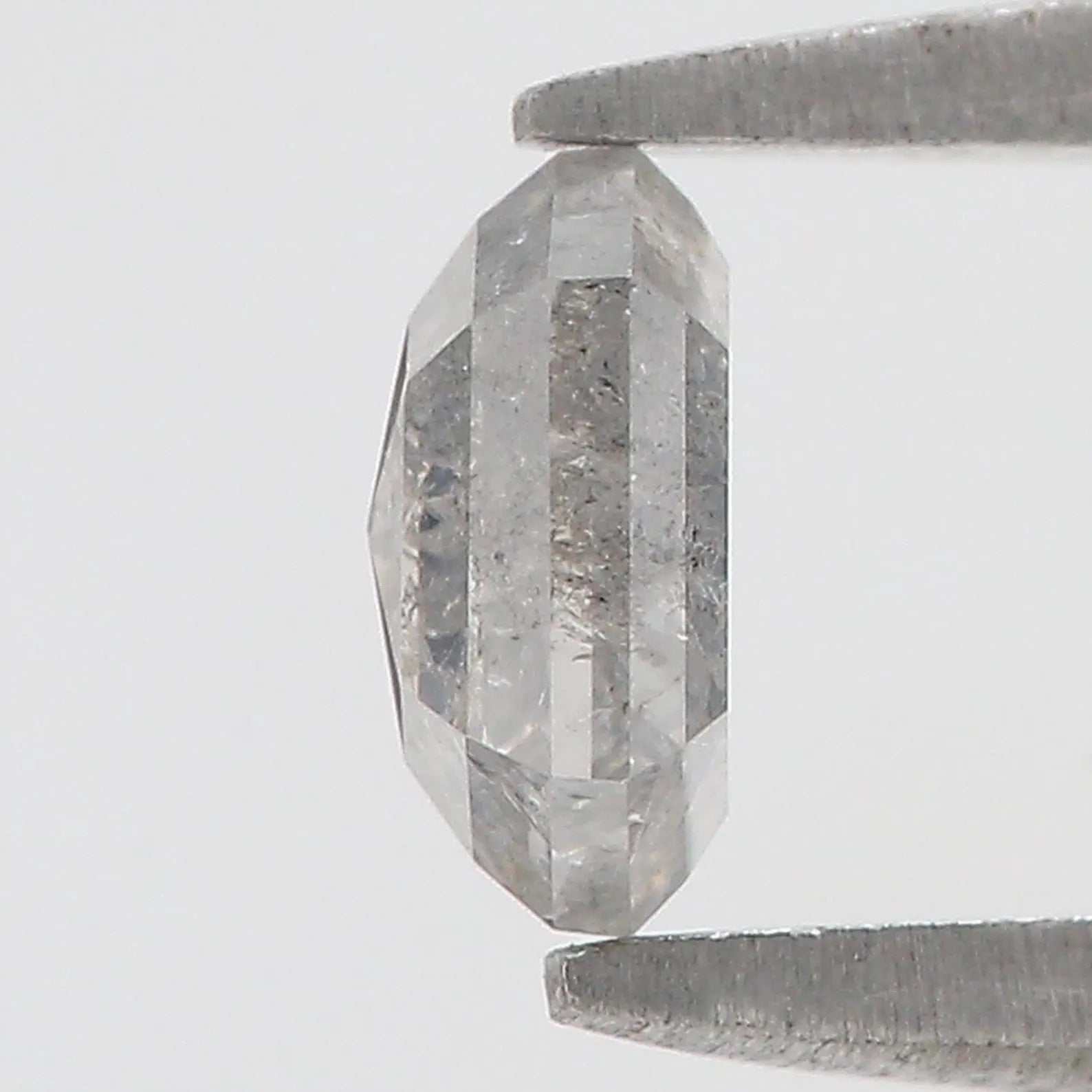 0.62 CT Natural Loose Hexagon Shape Diamond Salt And Pepper Hexagon Cut Diamond 5.70 MM Natural Grey Color Hexagon Rose Cut Diamond QN1435
