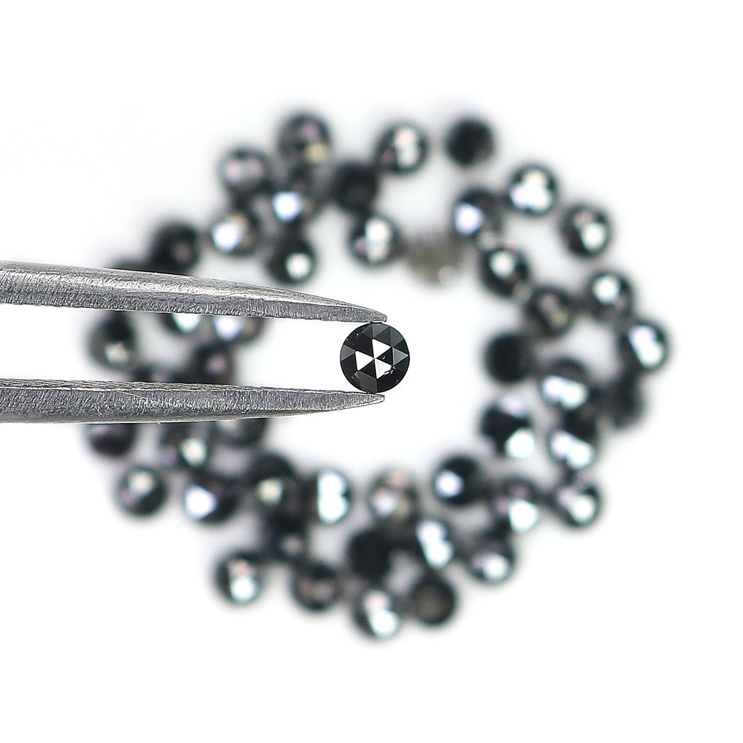 4.72 CT Natural Loose Round Rose Cut Diamond Black Color Round Shape Diamond 2.70 MM Natural Loose Black Color Round Rose Cut Diamond LQ1761