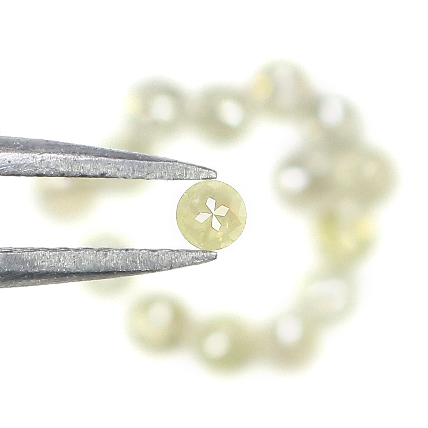 1.28 CT Natural Loose Round Rose Cut Diamond Light Yellow Color Round Shape Diamond 2.50 MM Natural Yellow Round Rose Cut Diamond KQ652