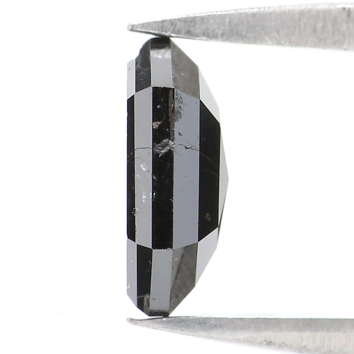 1.13 CT Natural Loose Hexagon Shape Diamond Black Hexagon Rose Cut Diamond 7.90 MM Natural Loose Black Color Hexagon Rose Cut Diamond QL9082