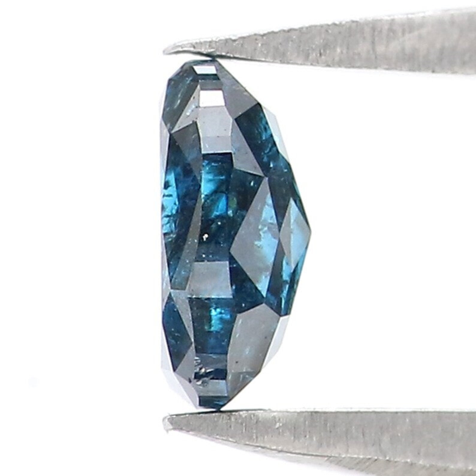 .42 CT Natural Loose Oval Shape Diamond Blue Color Oval Cut Diamond 5.35 MM Natural Loose Diamond Blue Color Oval Rose Cut Diamond NQ215
