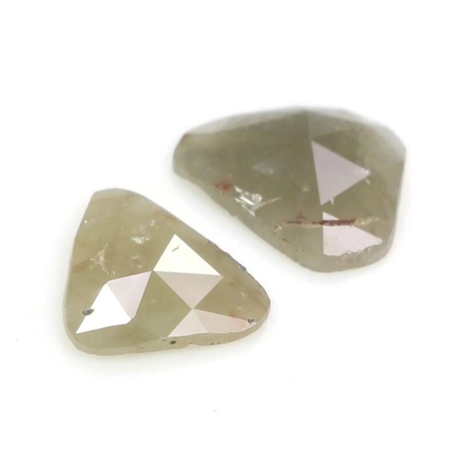 1.57 CT Natural Loose Slice Shape Diamond Grey Color Irregular Cut Diamond 9.05 MM Natural Diamond Grey Color Slice Rose Cut Diamond NQ2209