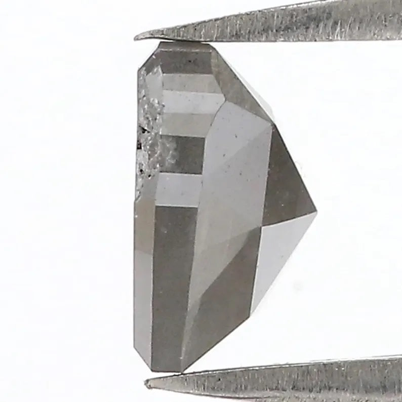 2.19 CT Natural Loose Heart Shape Diamond Grey Color Heart Cut Diamond 9.00 MM Natural Loose Diamond Heart Rose Cut Diamond QN9399