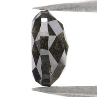 Natural Loose Oval Diamond, Salt And Pepper Oval Diamond, Natural Loose Diamond, Oval Rose Cut Diamond, 1.22 CT Oval Shape Diamond L2974