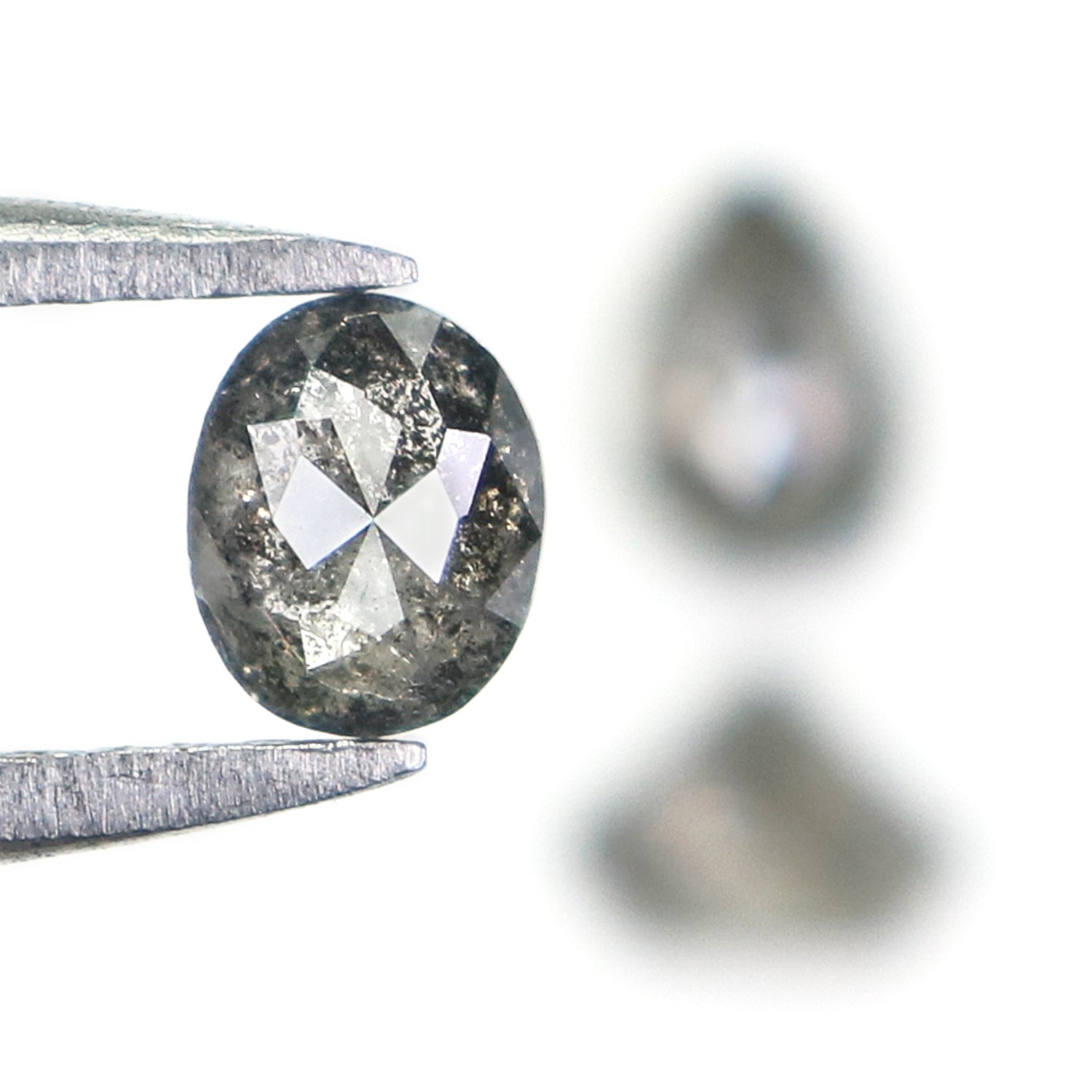 0.84 Ct Natural Loose Diamond, Salt Pepper Diamond, Mix Shape, Black And Gray Diamond, Shield Diamond, Oval Diamond, Pear Diamond N1237