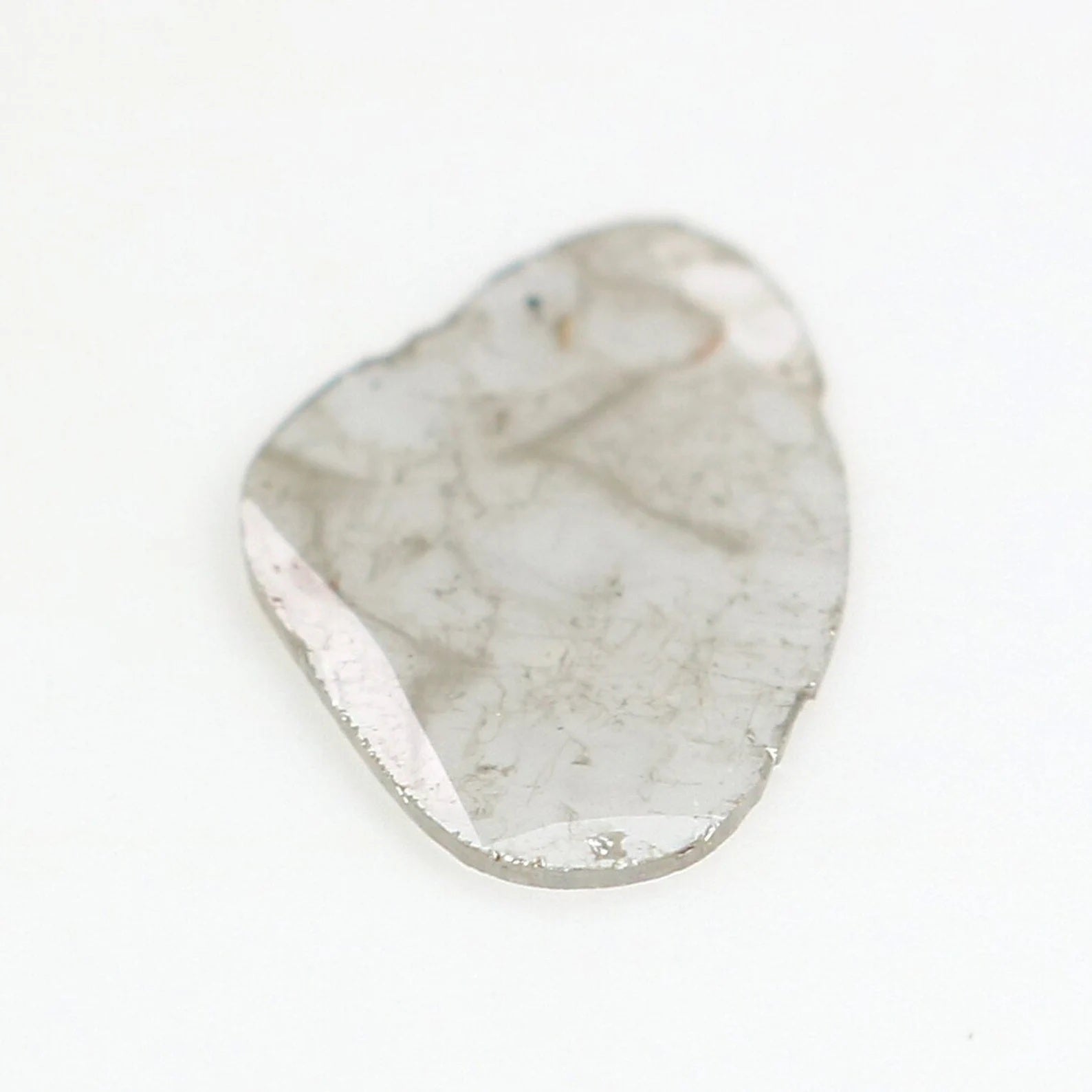 0.70 CT Natural Loose Slice Shape Diamond Grey Color Slice Diamond 14.80 MM Natural Loose Diamond Slice Shape Irregular Cut Diamond NQ649