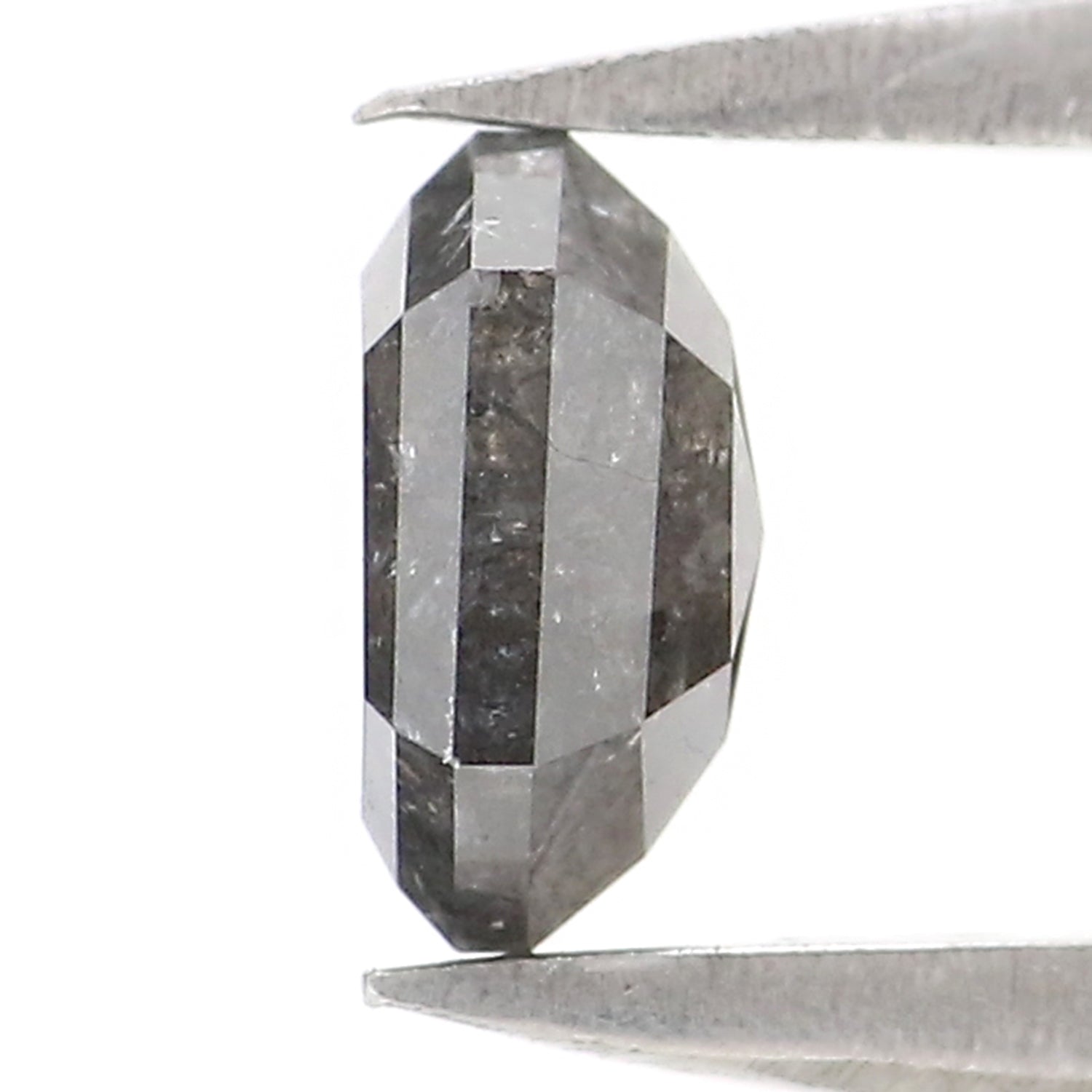0.56 CT Natural Loose Hexagon Shape Diamond Salt And Pepper Hexagon Diamond 5.40 MM Natural Black Grey Color Hexagon Rose Cut Diamond KQ2705