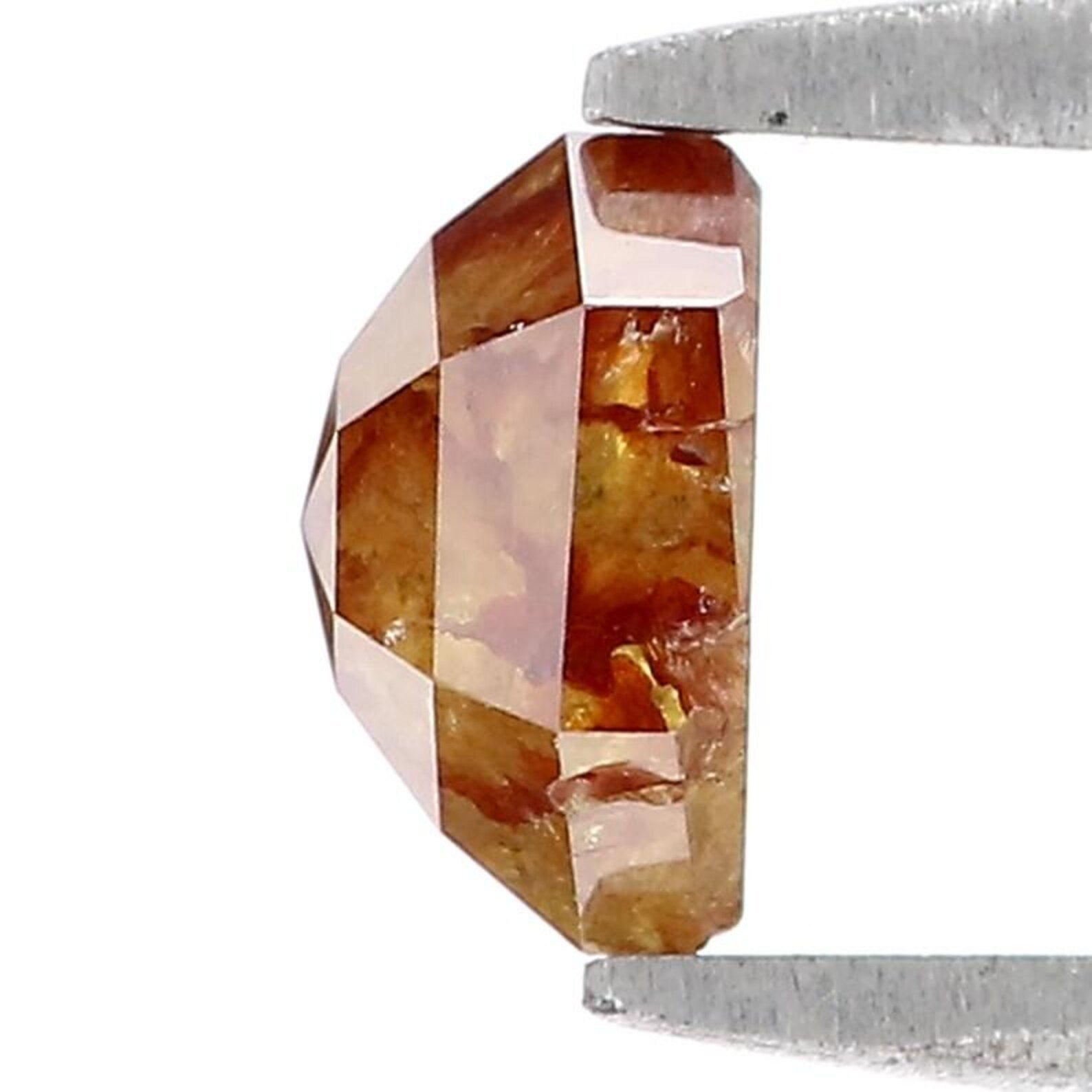 0.90 CT Natural Loose Hexagon Shape Diamond Yellow Color Hexagon Diamond 5.80 MM Natural Loose Brown Color Hexagon Rose Cut Diamond NQ7827