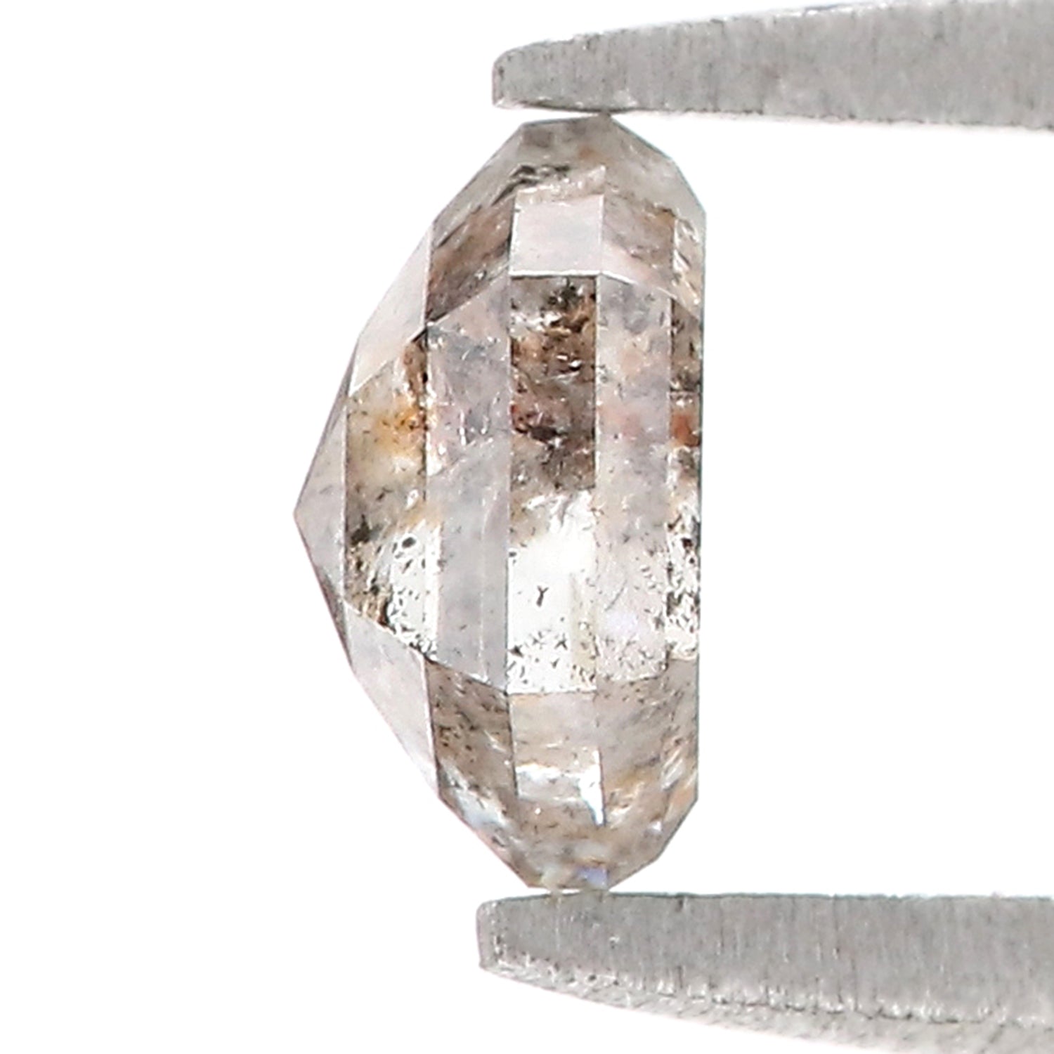 0.63 CT Natural Loose Hexagon Shape Diamond Salt And Pepper Hexagon Diamond 5.70 MM Black Grey Color Hexagon Shape Rose Cut Diamond QL9618