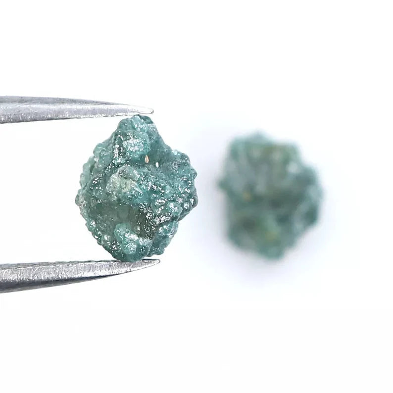 3.89 CT Natural Loose Rough Diamond Blue Color Rough Cut Diamond 6.40 MM Natural Diamond Blue Color Irregular Cut Rough Shape Diamond NQ677