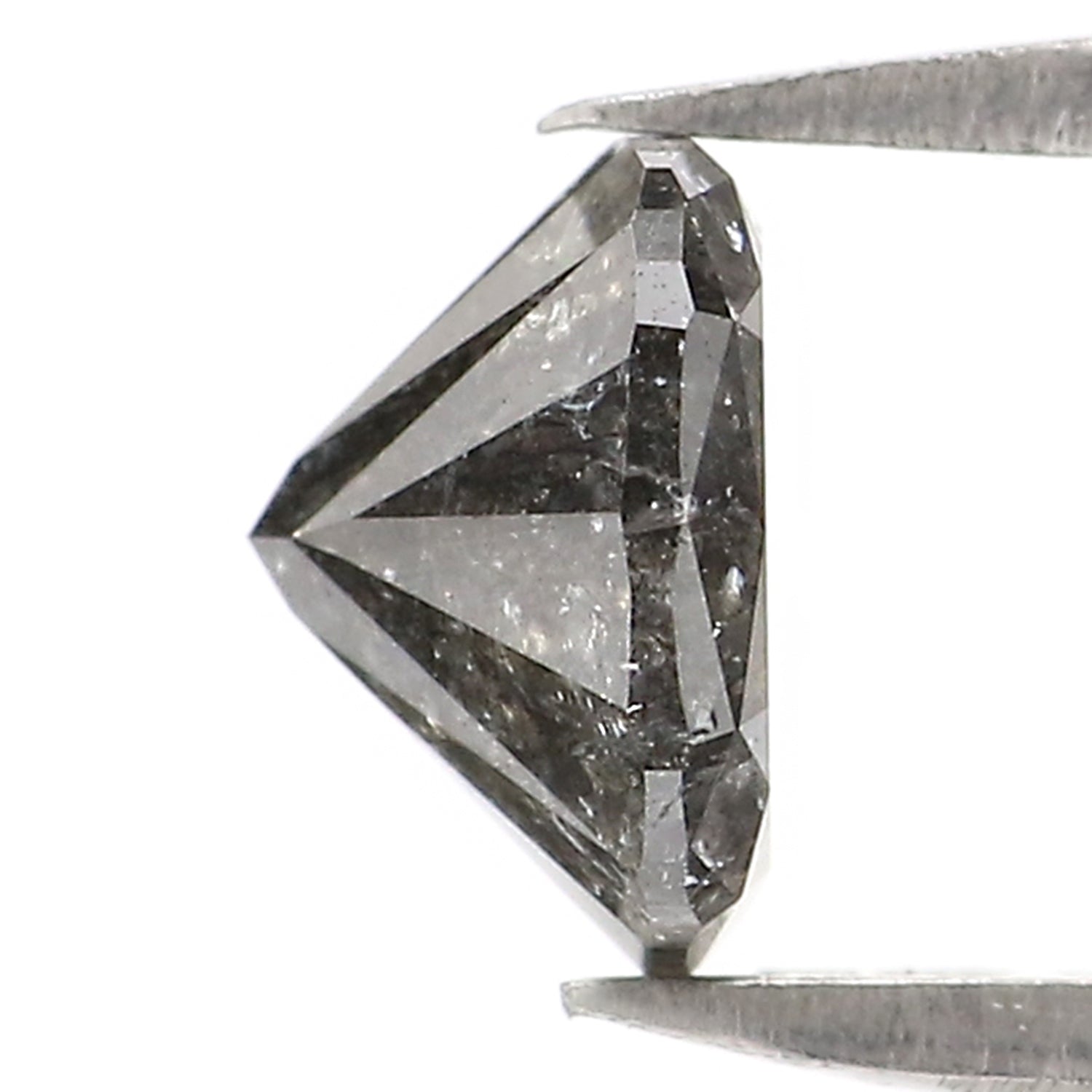 0.80 CT Natural Loose Cushion Shape Diamond Salt And Pepper Cushion Diamond 5.65 MM Natural Black Grey Cushion Brilliant Cut Diamond LQ2935