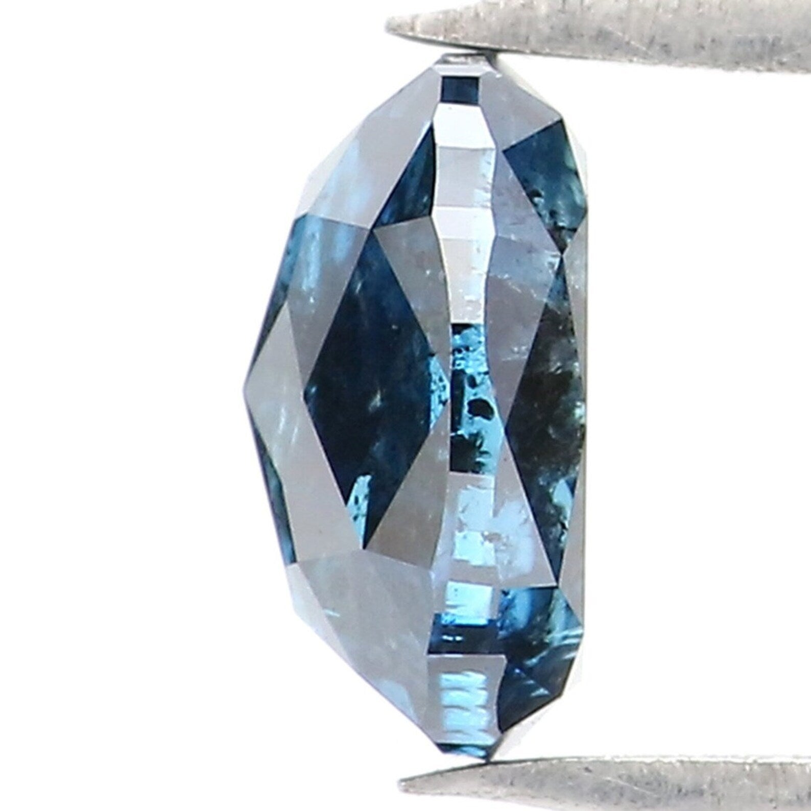 0.82 CT Natural Loose Oval Shape Diamond Blue Color Oval Cut Diamond 6.20 MM Natural Loose Diamond Blue Oval Shape Rose Cut Diamond NQ9472