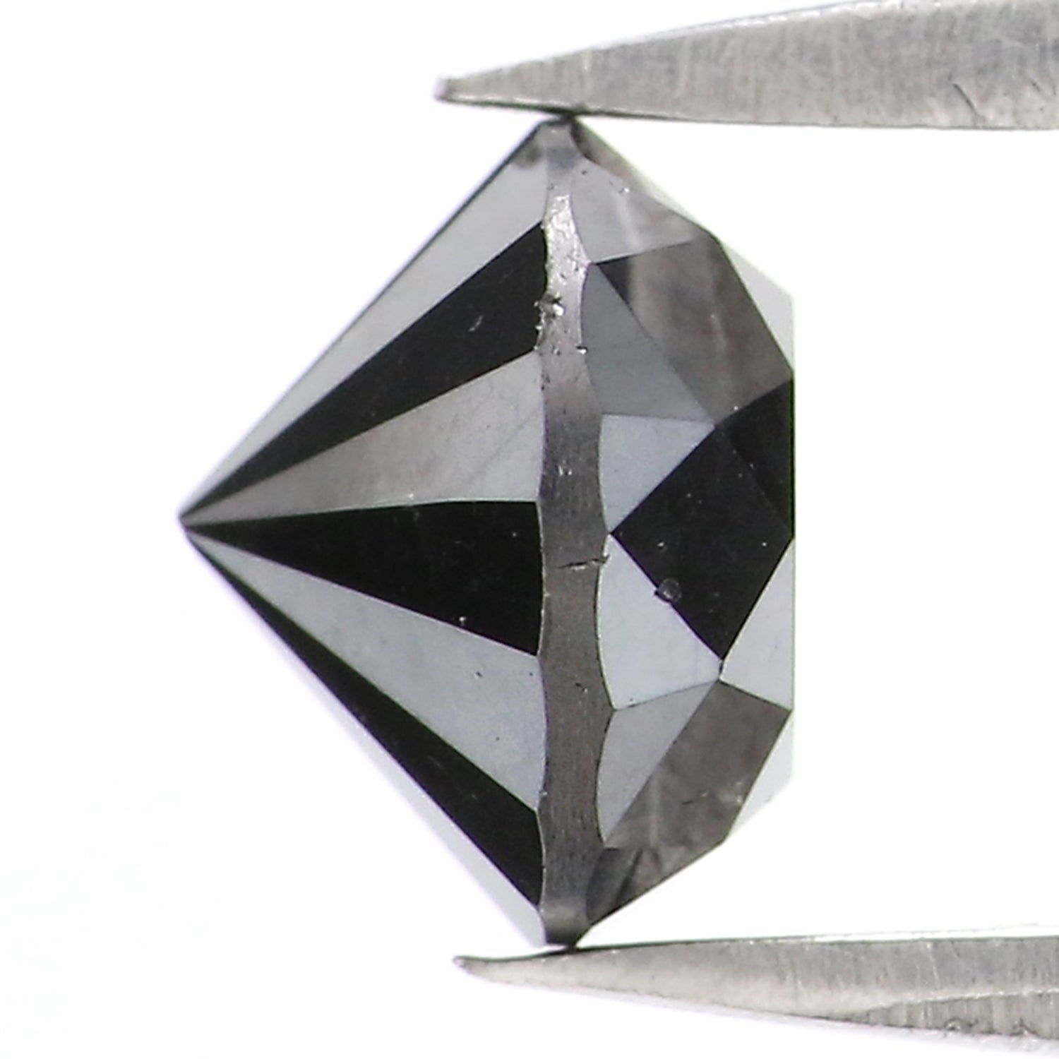 1.45 Ct Natural Loose Round Shape Diamond Black Color Diamond 6.60 MM Natural Loose Diamond Black Color Round Brilliant Cut Diamond LC16
