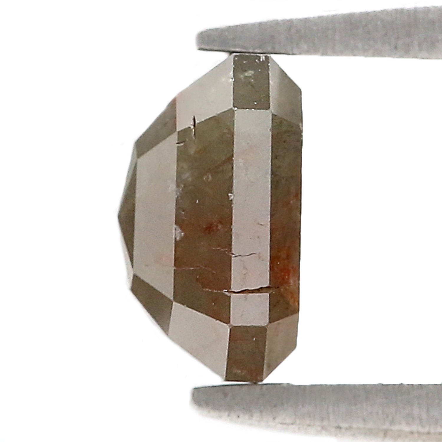 1.41 CT Natural Loose Emerald Shape Diamond Green Brown Color Emerald Shape Diamond 6.55 MM Natural Loose Diamond Rose Cut Diamond N2661
