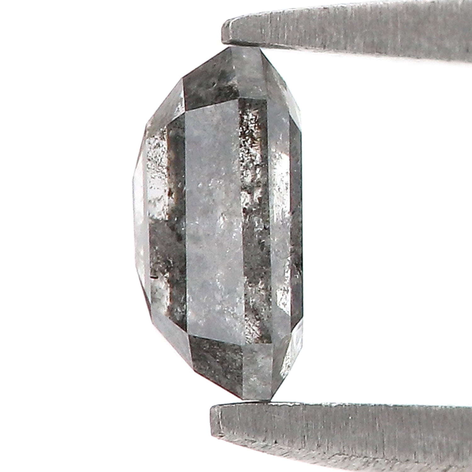 0.73 CT Natural Loose Emerald Shape Diamond Salt And Pepper Emerald Cut Diamond 5.70 MM Natural Emerald Shape Rose Cut Diamond LQ1187