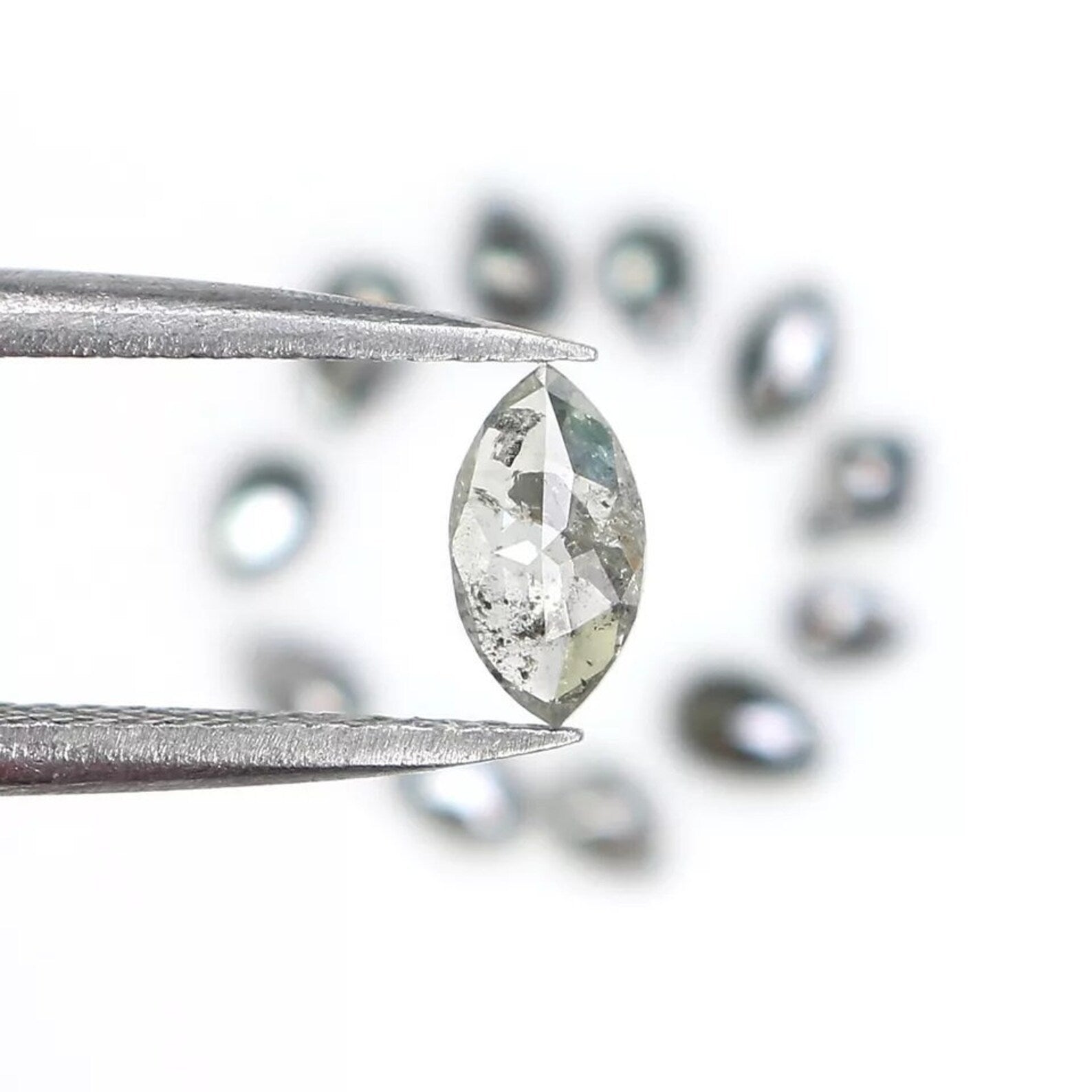 1.03 Ct Natural Loose Mix Shape Diamond Salt And Pepper Mix Shape Diamond 2.70 MM Natural Black Grey Color Mix Shape Rose Cut Diamond NQ2433