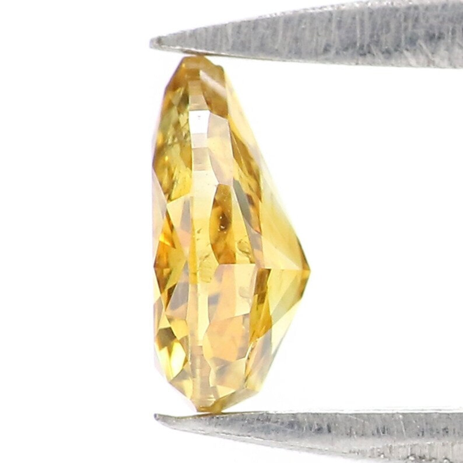 0.33 CT Natural Loose Pear Shape Diamond Yellow Color Pear Diamond 5.55 MM Natural Diamond Yellow Color Pear Brilliant Cut Diamond NQ9817