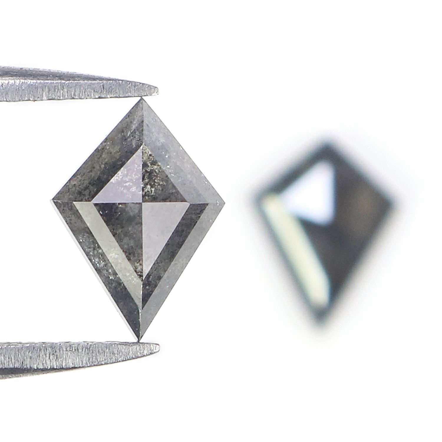 1.31 CT Natural Loose Kite Cut Pair Diamond Salt And Pepper Kite Diamond 8.15 MM Natural Loose Black Grey Color Kite Rose Cut Diamond L3444