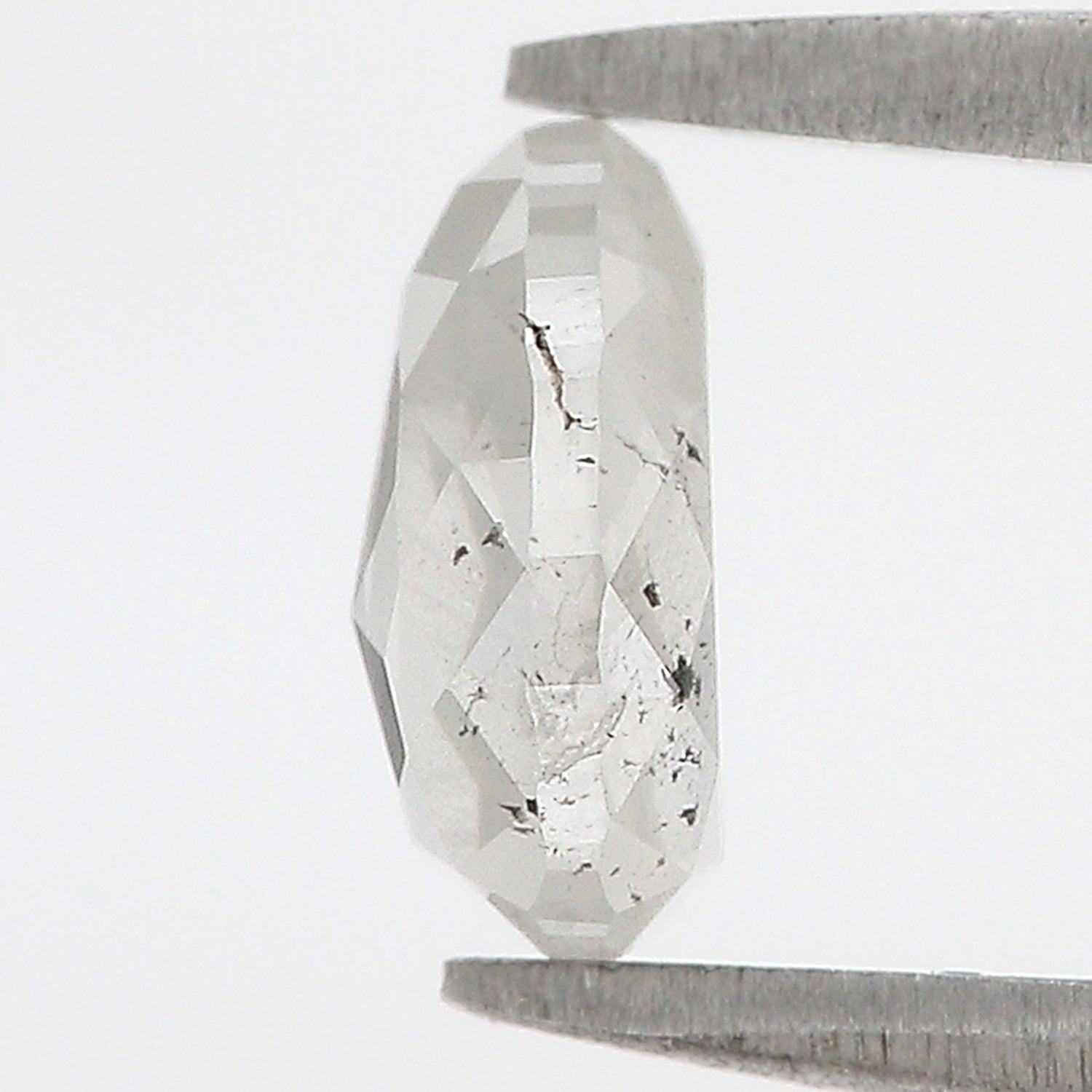 1.27 CT Natural Loose Pear Shape Diamond Grey Color Pear Cut Diamond 7.75 MM Natural Loose Salt And Pepper Pear Rose Cut Diamond LQ3318