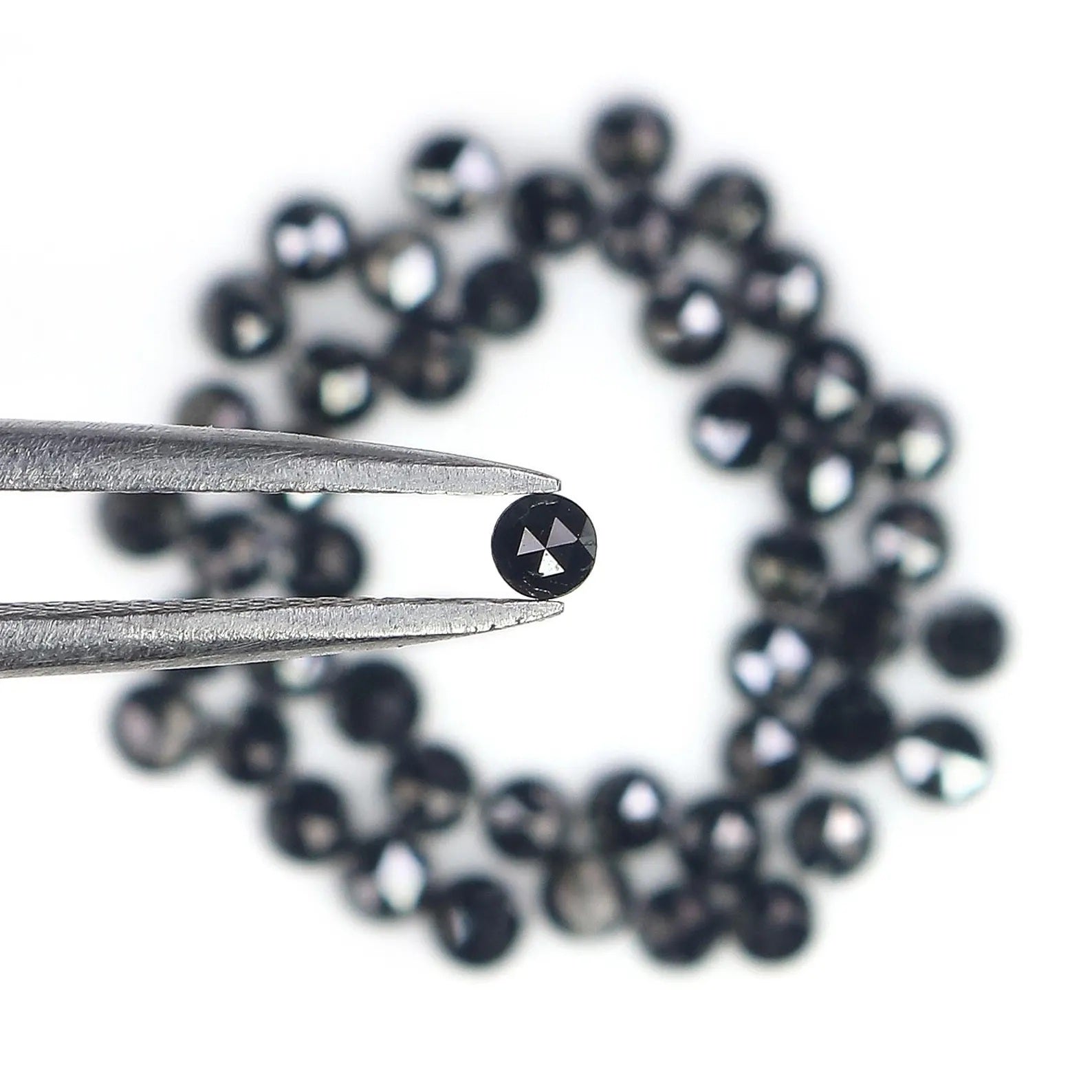 3.32 CT Natural Loose Round Shape Diamond Black Color Round Diamond 2.60 MM Natural Loose Diamond Black Color Round Rose Cut Diamond NQ1798