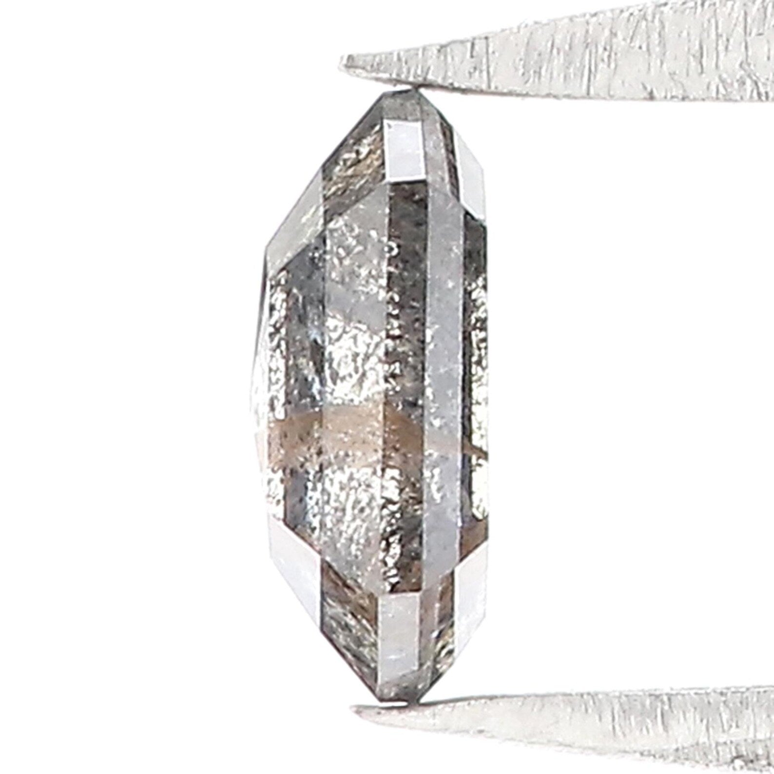 0.64 CT Natural Loose Hexagon Shape Diamond Salt And Pepper Hexagon Cut Diamond 6.00 MM Natural Loose Hexagon Shape Rose Cut Diamond QN1439