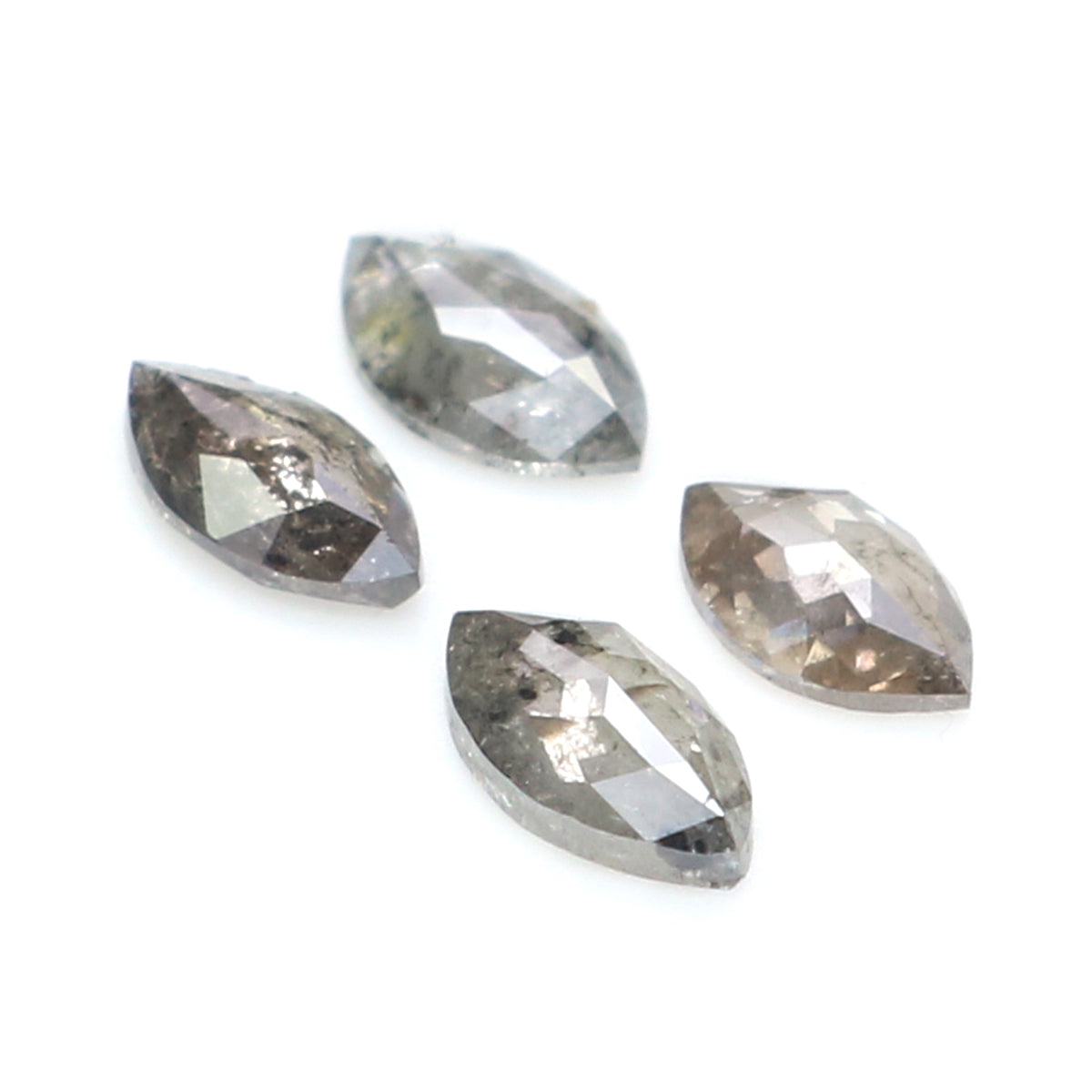 0.44 CT Natural Loose Marquise Shape Diamond Salt And Pepper Marquise Cut Diamond 4.60 MM Black Grey Color Marquise Rose Cut Diamond KQ2659