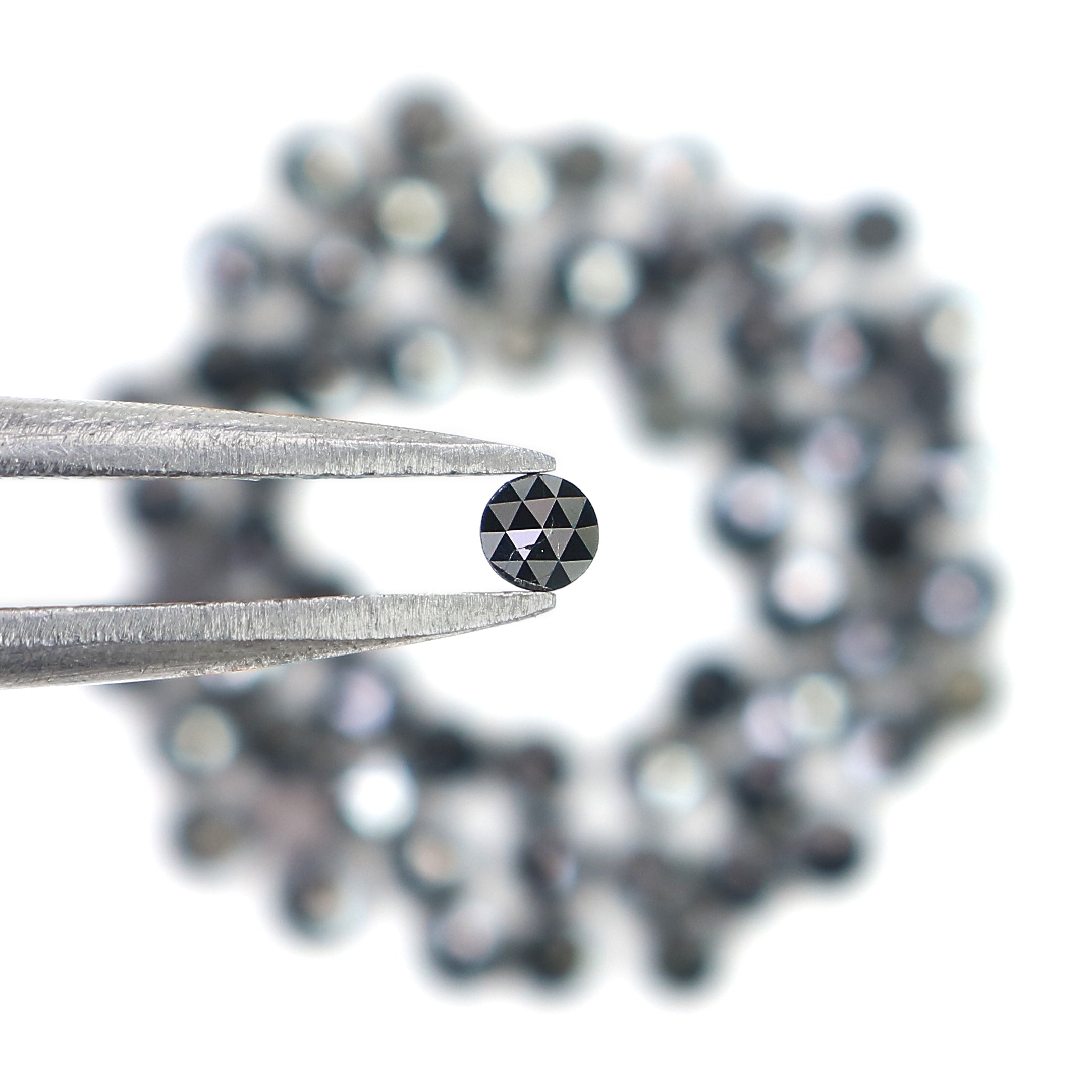2.73 CT Natural Loose Round Rose Cut Diamond Black Color Round Shape Diamond 2.10 MM Natural Loose Black Color Round Rose Cut Diamond LQ1849