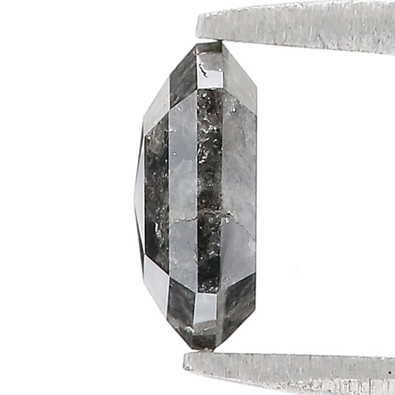 1.09 CT Natural Loose Hexagon Shape Diamond Black Color Hexagon Cut Diamond 7.05 MM Natural Diamond Black Hexagon Rose Cut Diamond QN1091