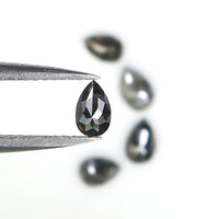 Natural Loose Pear Diamond, Salt And Pepper Pear Diamond, Natural Loose Diamond, Pear Rose Cut Diamond, 0.77 CT Pear Cut Diamond KR2698