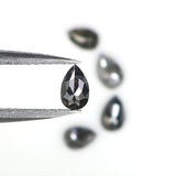 Natural Loose Pear Diamond, Salt And Pepper Pear Diamond, Natural Loose Diamond, Pear Rose Cut Diamond, 0.77 CT Pear Cut Diamond KR2698