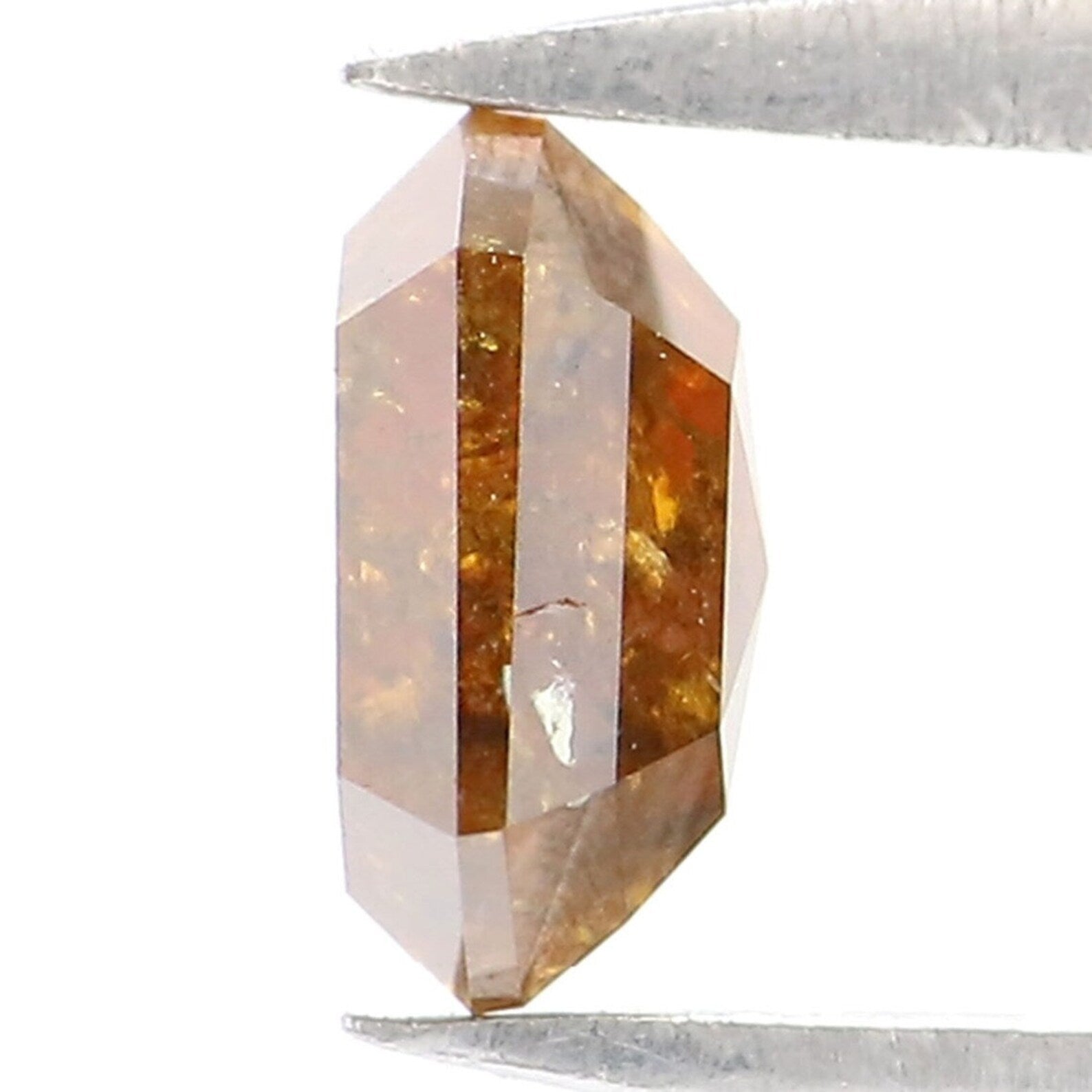 0.67 CT Natural Loose Hexagon Shape Diamond Brown Color Hexagon Cut Diamond 5.90 MM Natural Loose Diamond Hexagon Rose Cut Diamond NQ981