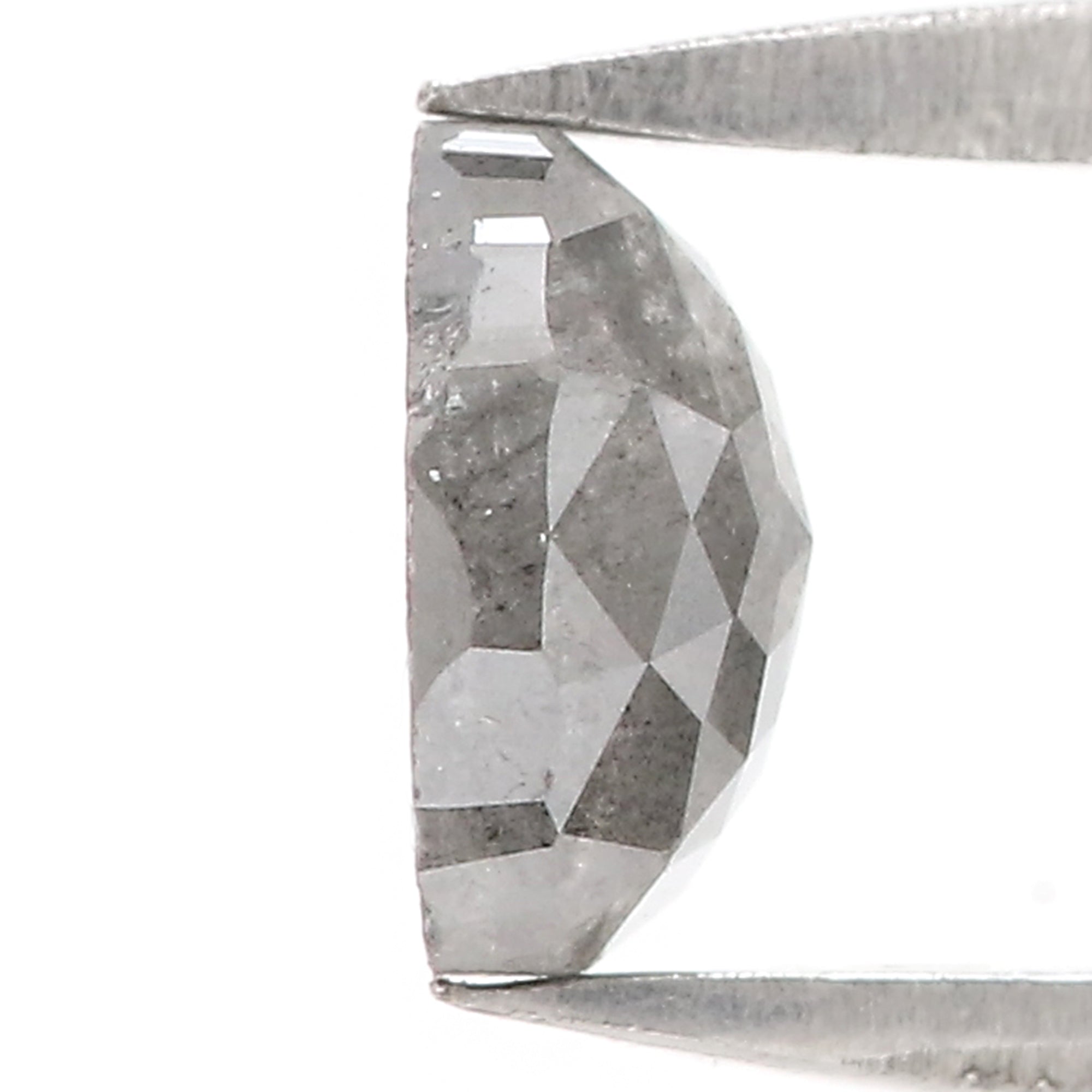 0.72 CT Natural Loose Oval Shape Diamond Salt And Pepper Oval Diamond 6.15 MM Natural Diamond Black Grey Color Oval Rose Cut Diamond QL3093