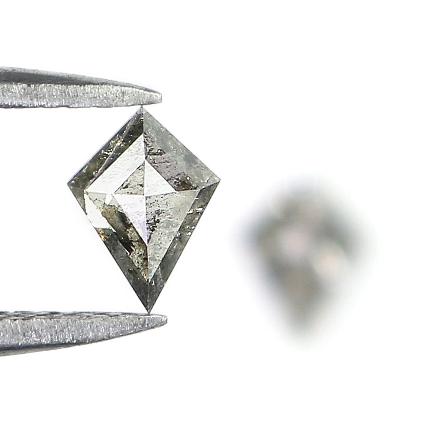 0.50 CT Natural Loose Kite Cut Pair Diamond Salt And Pepper Kite Shape Diamond 5.50 MM Natural Black Grey Color Kite Rose Cut Diamond LQ2881