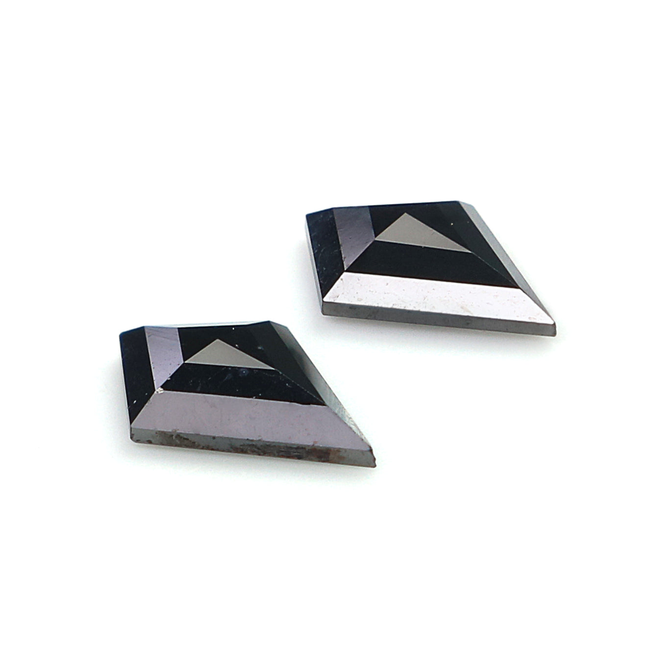 0.64 CT Natural Loose Kite Cut Pair Diamond Black Color Kite Shape Diamond 6.95 MM Natural Black Color Diamond Kite Rose Cut Diamond N2273