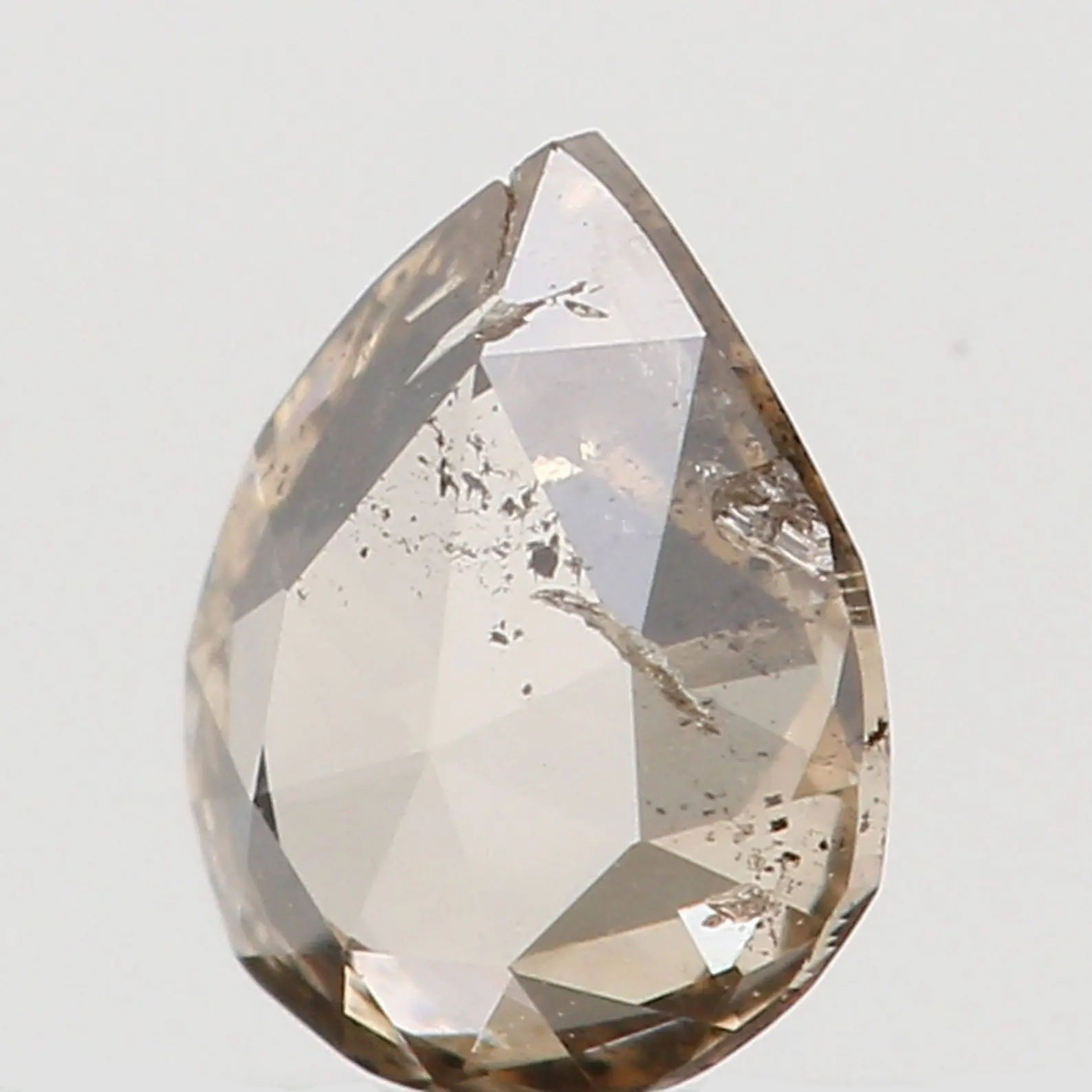 0.16 Ct Natural Loose Pear Shape Diamond Brown Color Pear Cut Diamond 4.00 MM Natural Loose Diamond Brown Pear Shape Rose Cut Diamond N7134