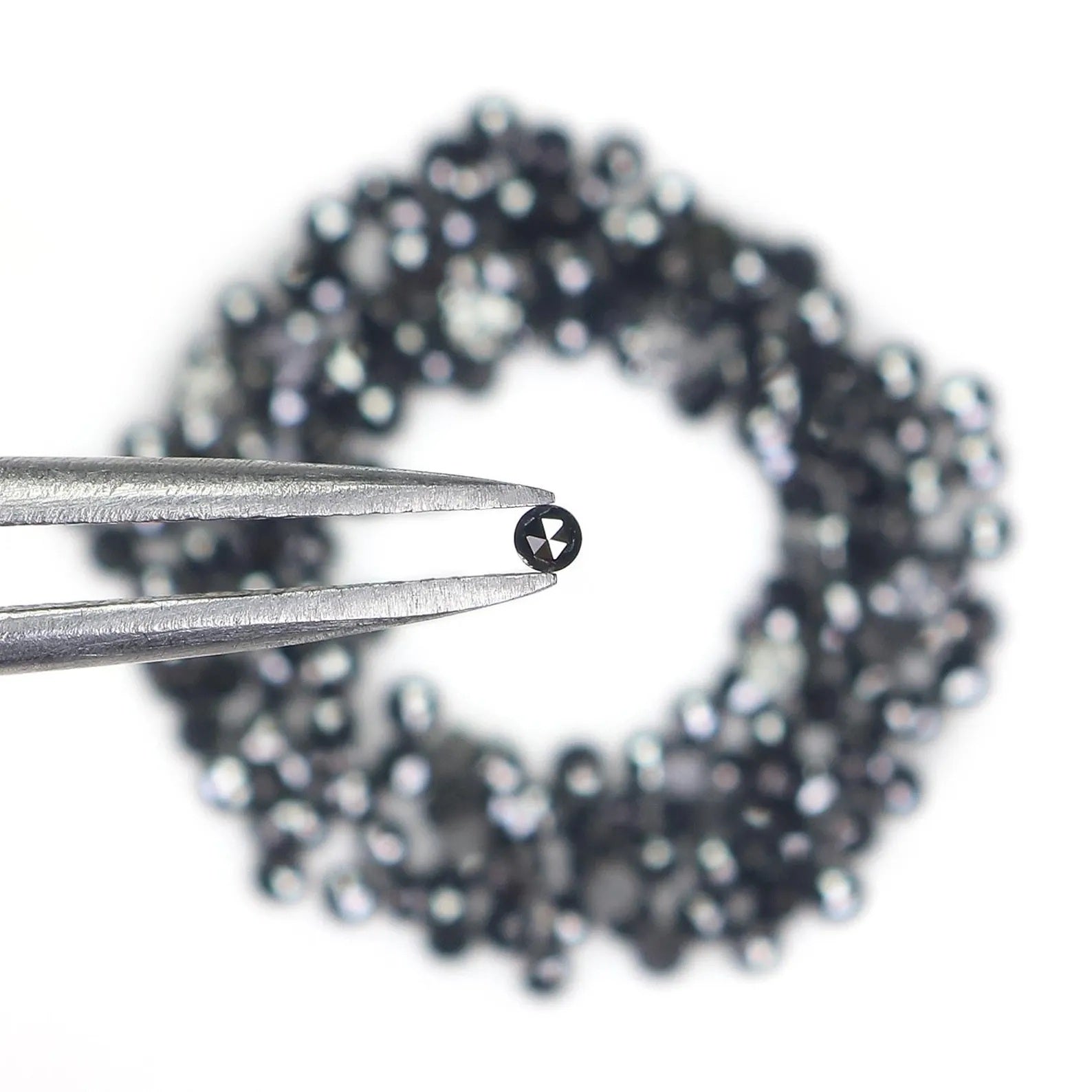 2.94 CT Natural Loose Round Shape Diamond Black Color Round Diamond 1.55 MM Natural Loose Diamond Black Color Round Rose Cut Diamond NQ1821